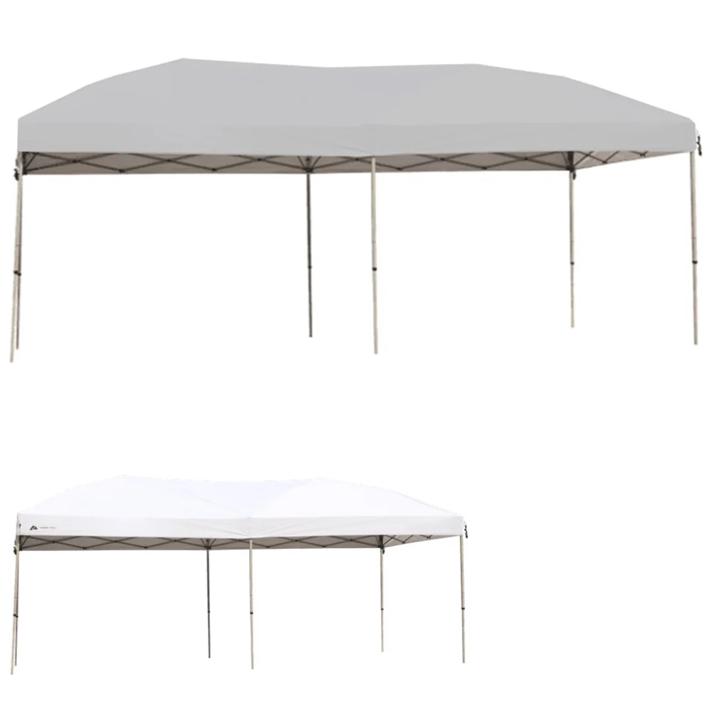 Garden Winds Custom Fit Replacement Canopy Top Cover Compatible with The WF-2010 10' x 20' Straight Leg Pop Up - Upgraded Performance RipLock 350 Fabric - Slate Gray