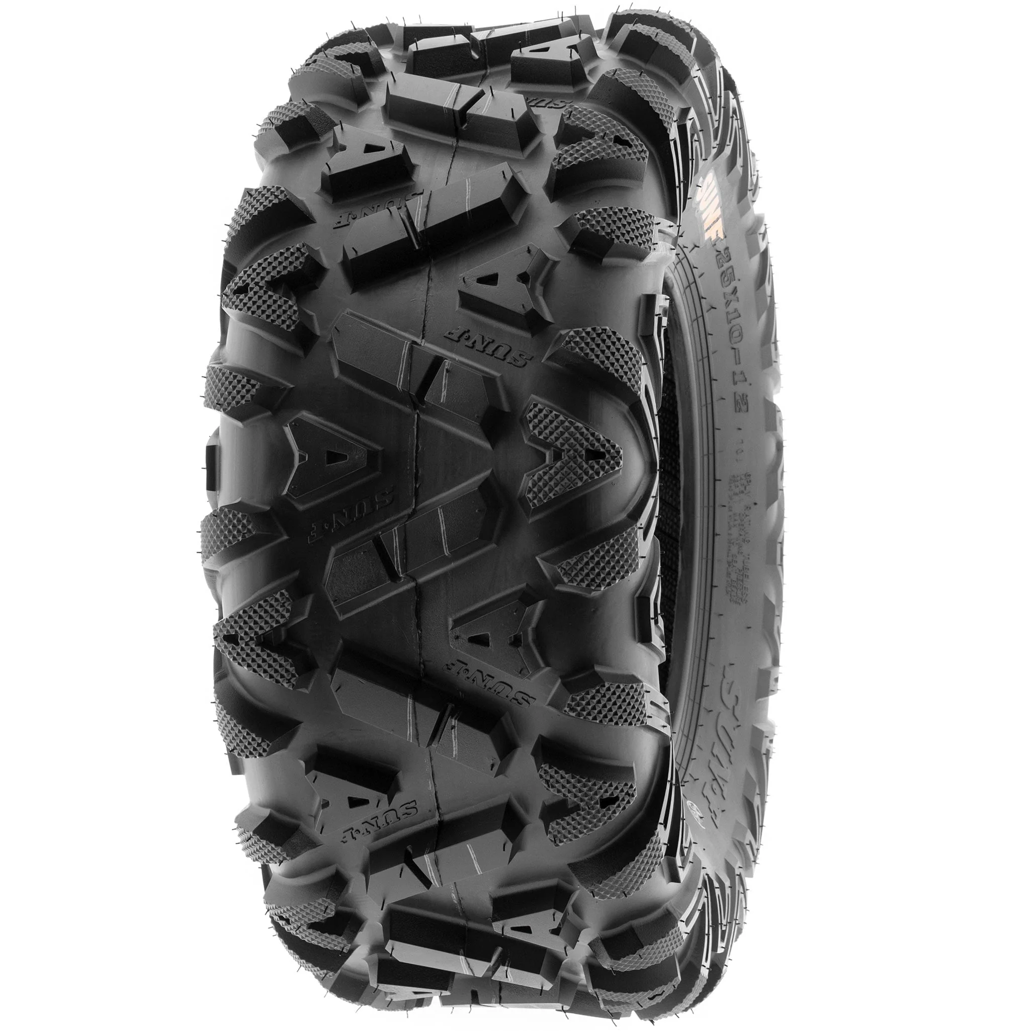 Sunf All-Terrain ATV UTV Tires 25x10 - 12 25x10x12 6 PR A033 (Pair of 2)