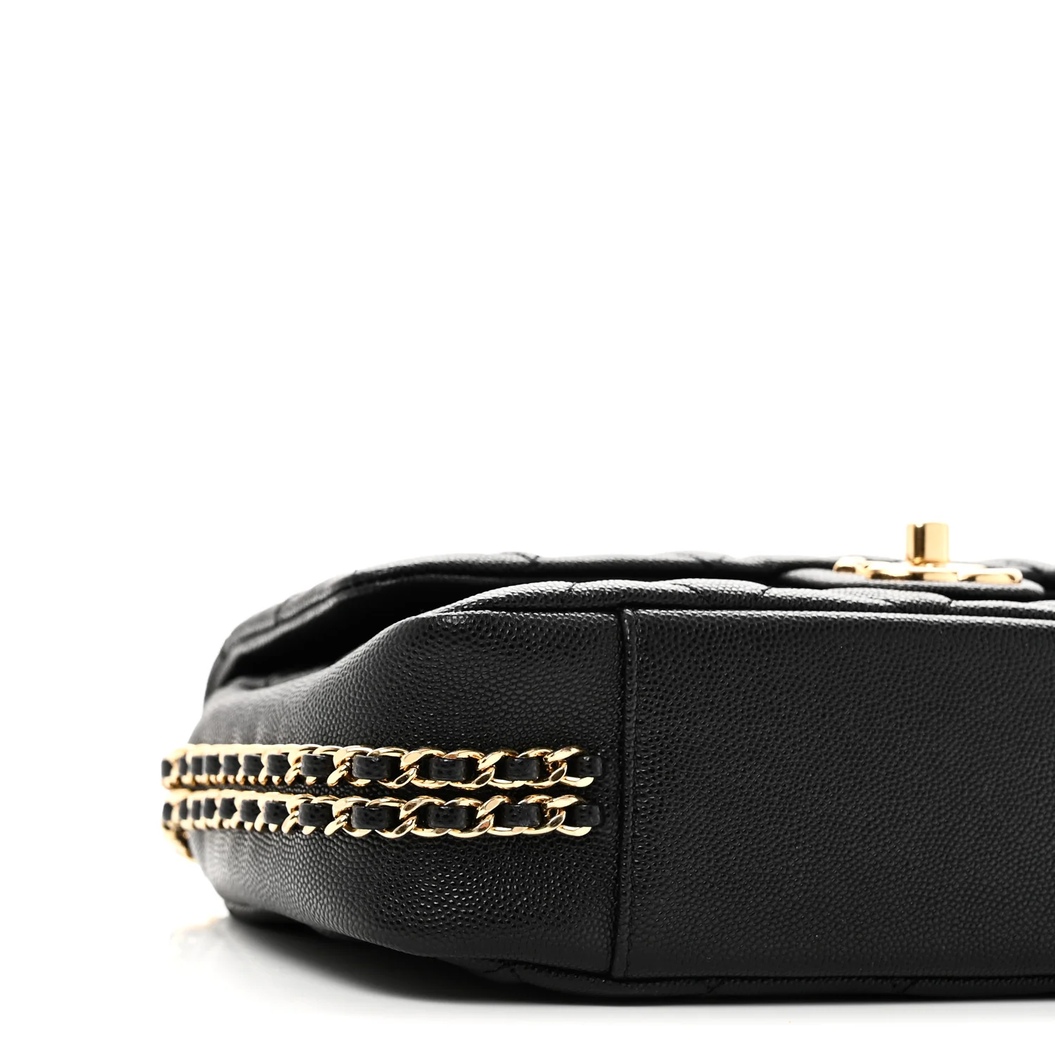 Caviar Quilted Small CC You Flap Black