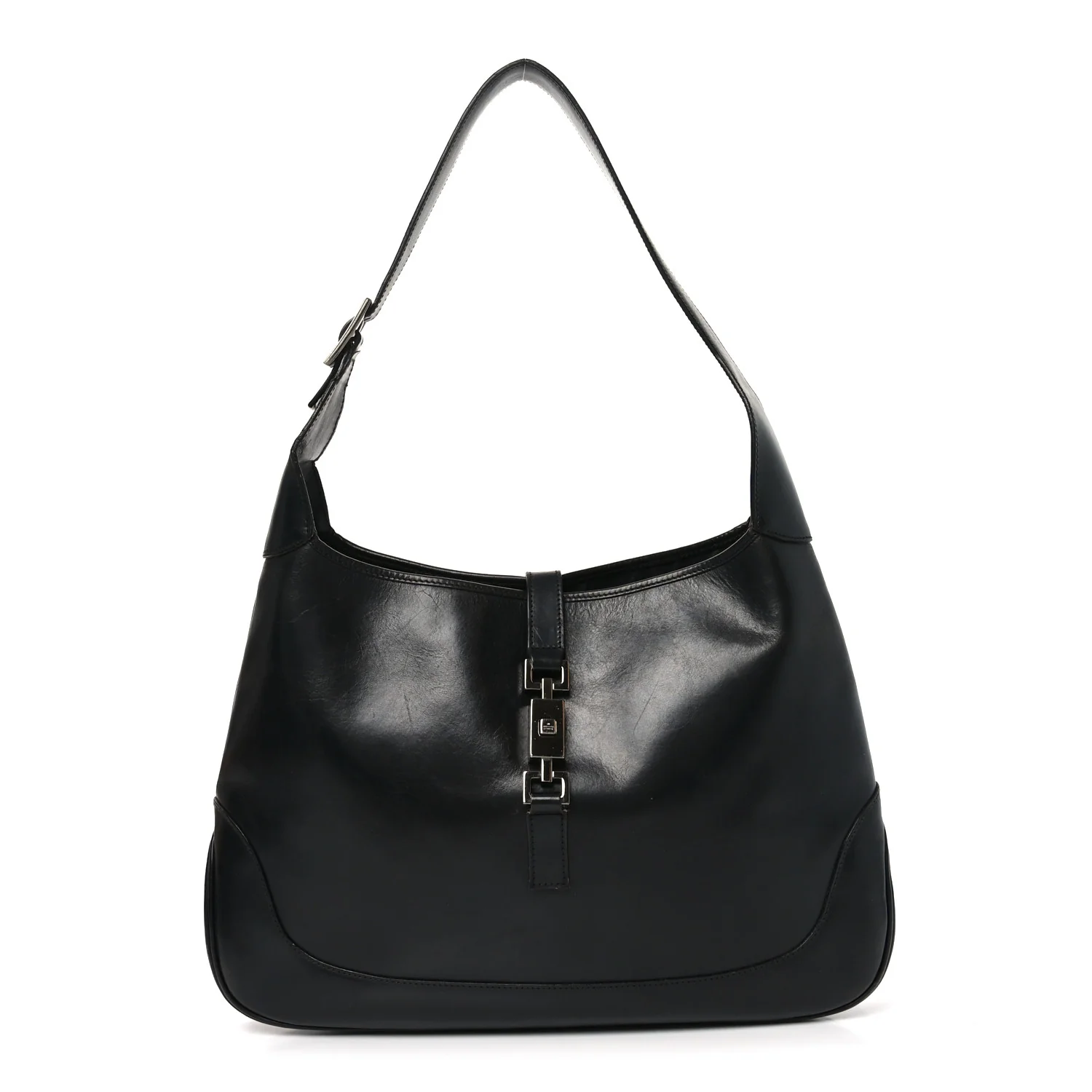 Calfskin Jackie O Hobo Black