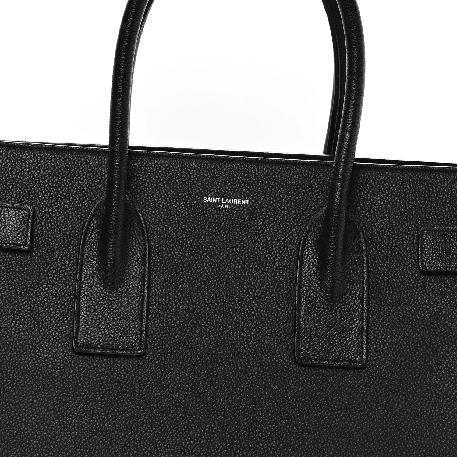 Grained Calfskin Large Sac De Jour Carryall Black
