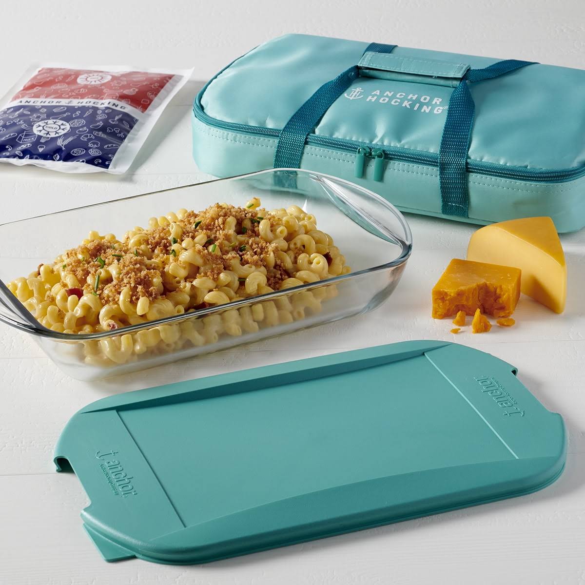 Anchor Hocking 3 Quart Glass Baking Dish with Lid and Insulated Carrier, Size: Multipack