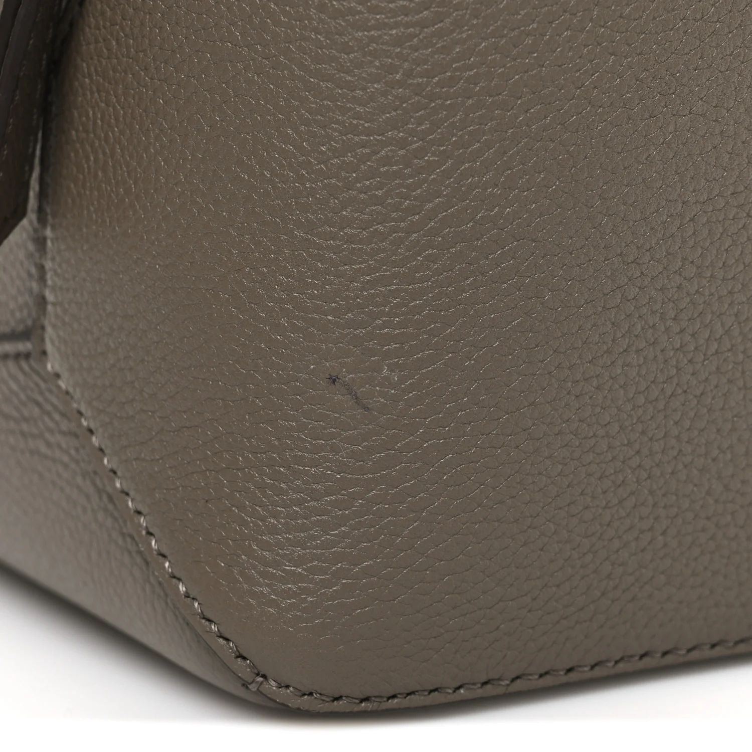 Soft Grained Small Puzzle Edge Bag Taupe