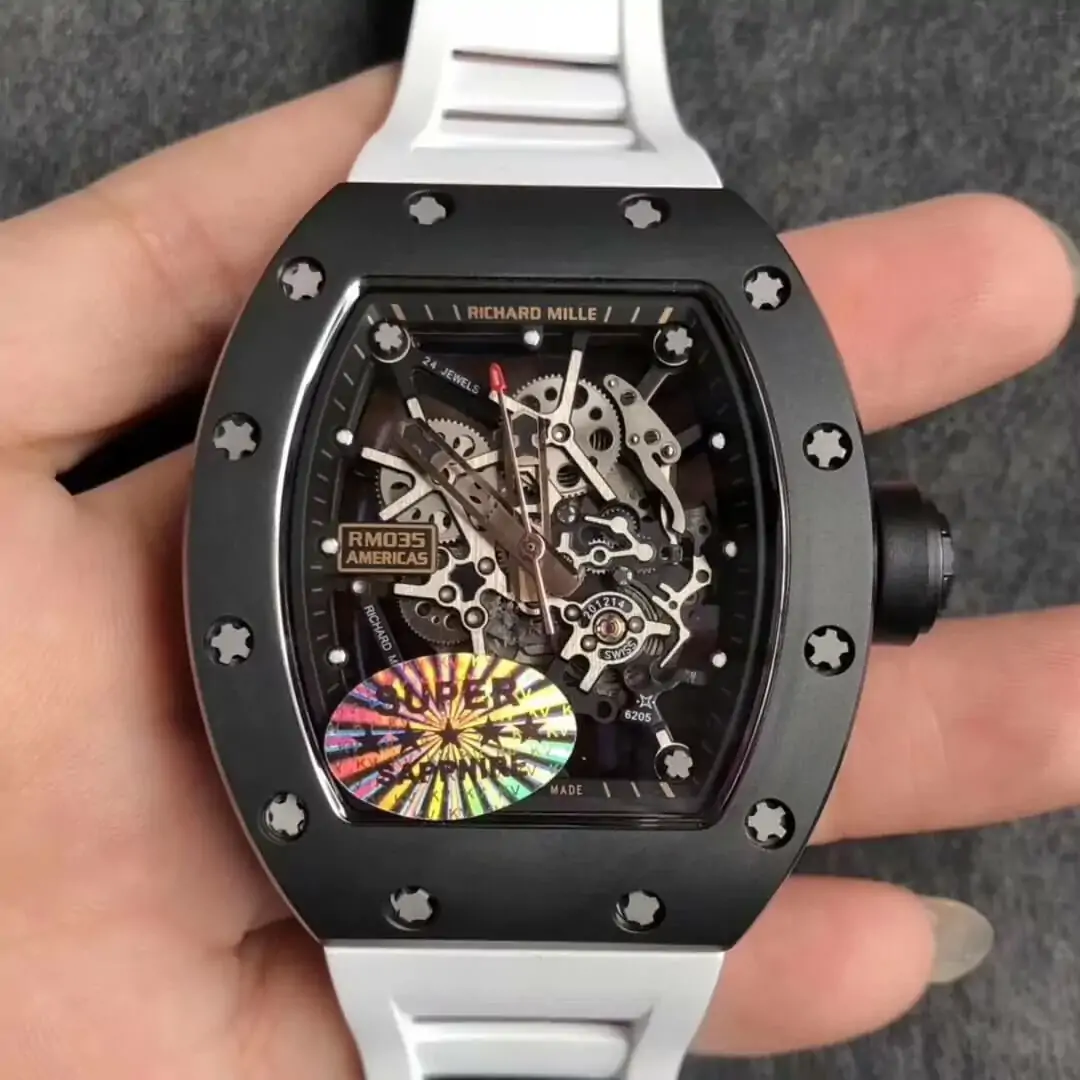 Richard Mille RM035 Americas KV Factory White Rubber Strap