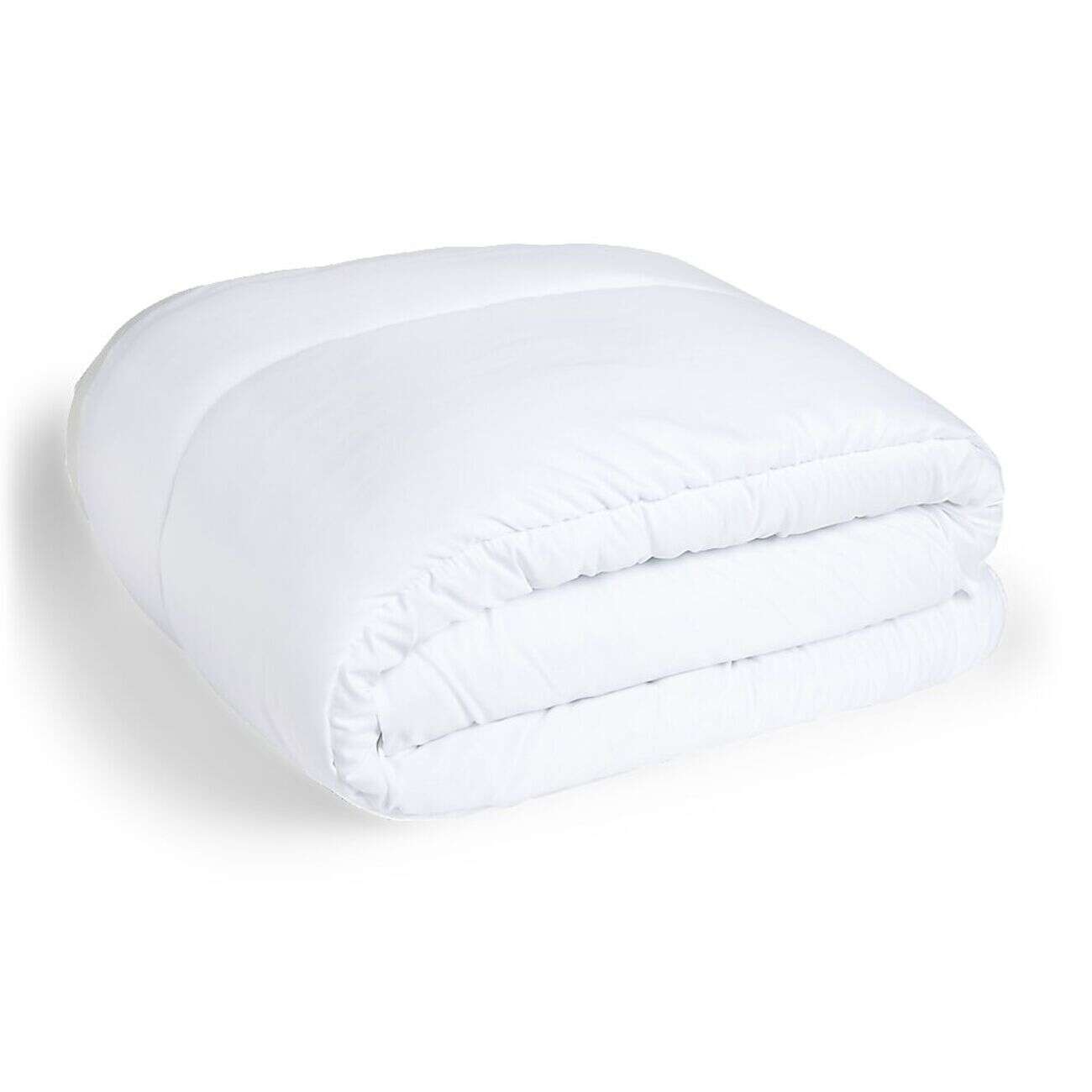 Couette caline polyester blanc 2 places 220x240cm