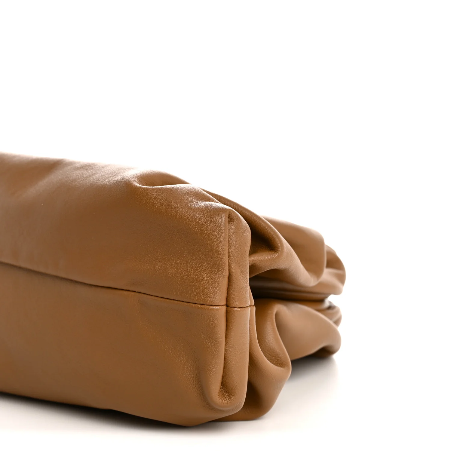 Smooth Butter Calf The Pouch Oversized Clutch Teak