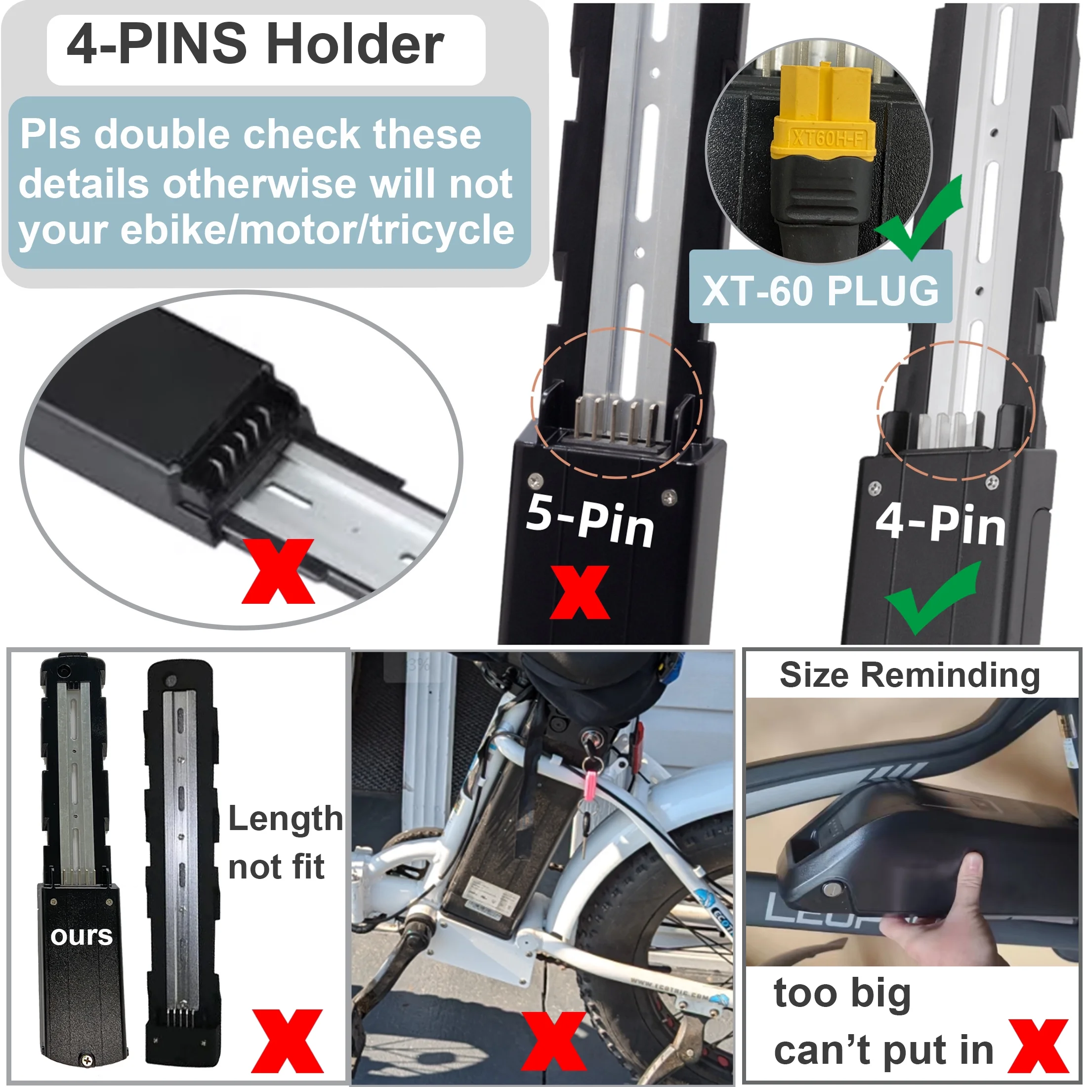 4Pin 36V 20AH Battery Electric Scooter Battery 750W 36V Ebike Battery for Adult Electric Bike Motor(36v20ah) - Image 4