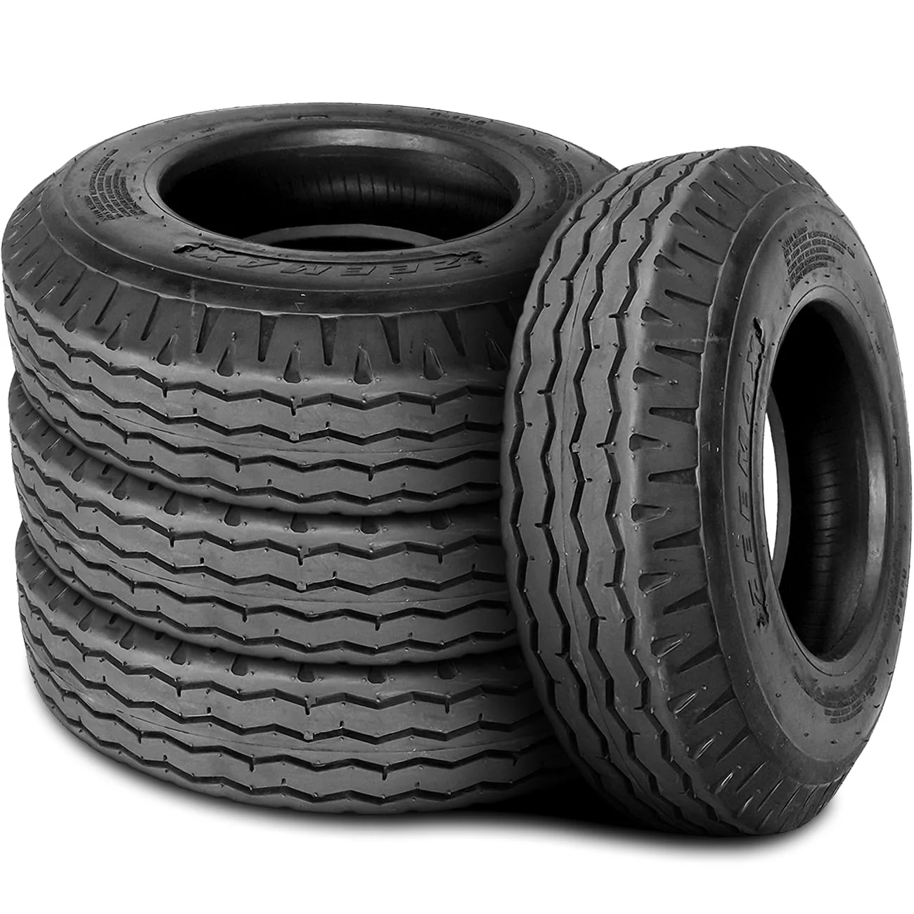 Pair of 2 (TWO) New Zeemax Highway ST 8 - 14.5 Load G (14 Ply) Heavy Duty Trailer Tires