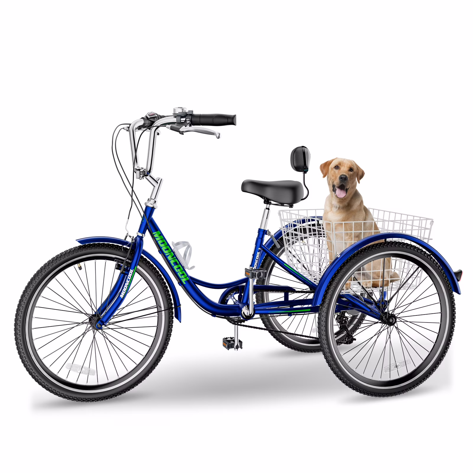 7 Speed Adult Tricycle for Women, 20/24/26 Inch Adult Trike with Basket, 3 Wheel Bikes for Adults Seniors, Cruise Trike for Shopping Picnic(20" Tire/Wine Red) - Image 7