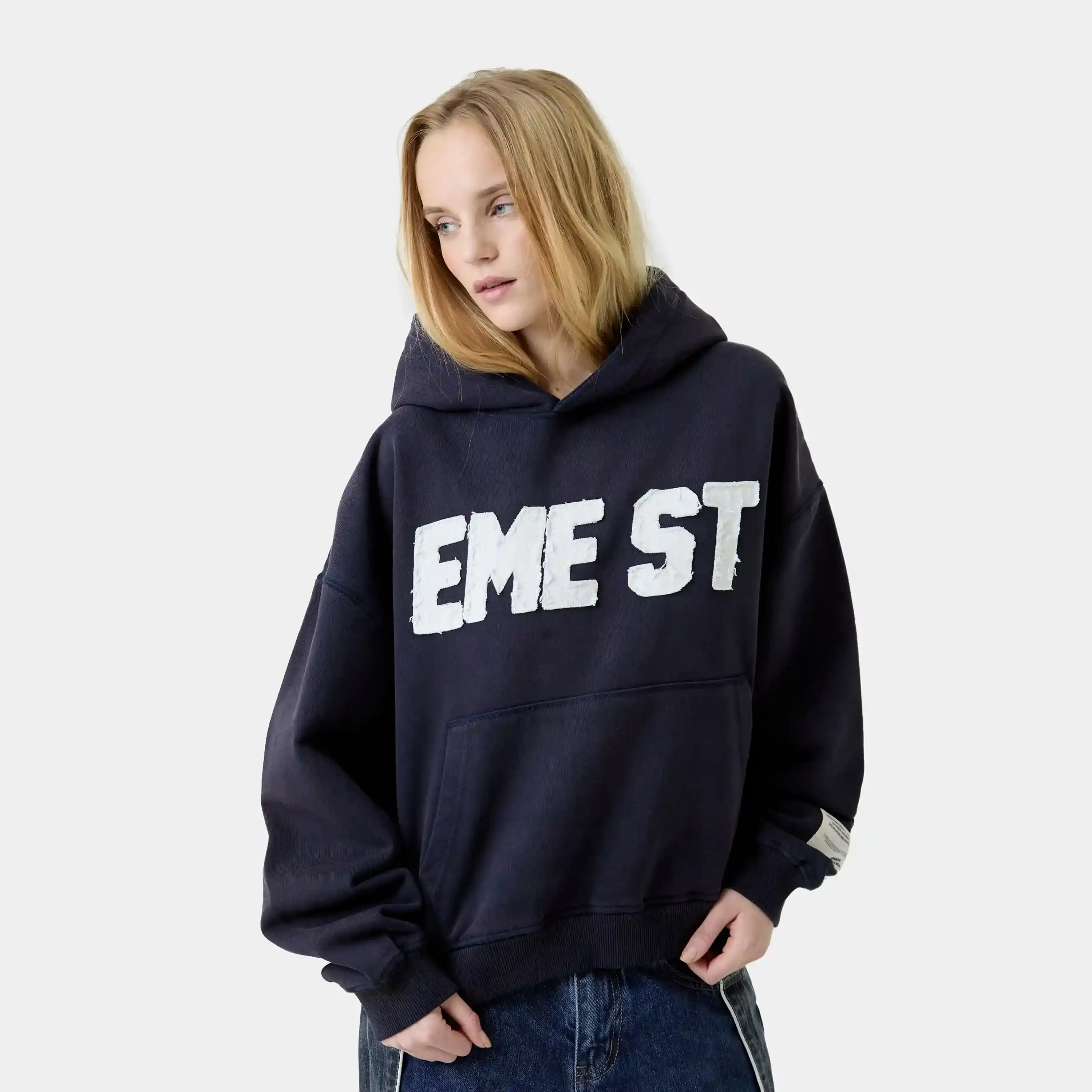 Class 3A Navy Oversized Hoodie