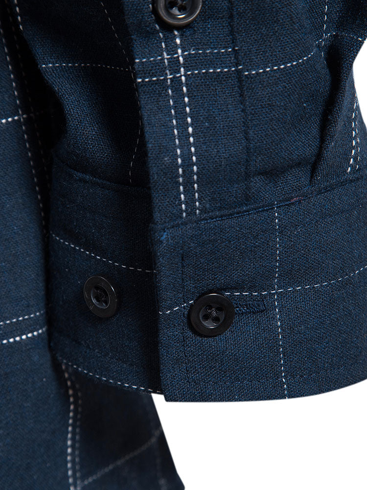 Chemise à carreaux boutonnée