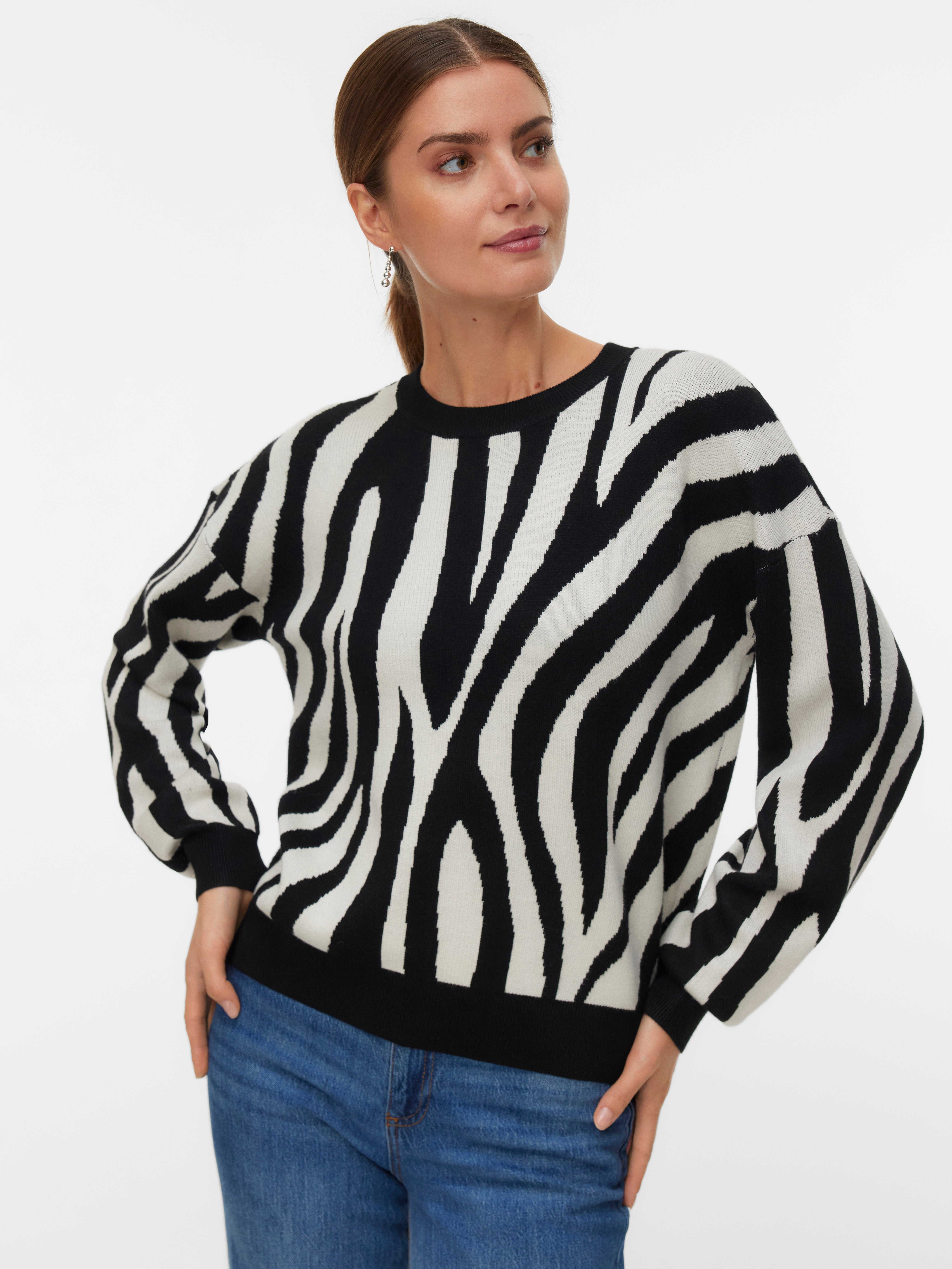 VERO MODA® VMSILJEANIMAL Knitted pullover