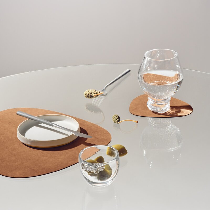 Curve Nupo glassbrikke 11x13 cm natur
