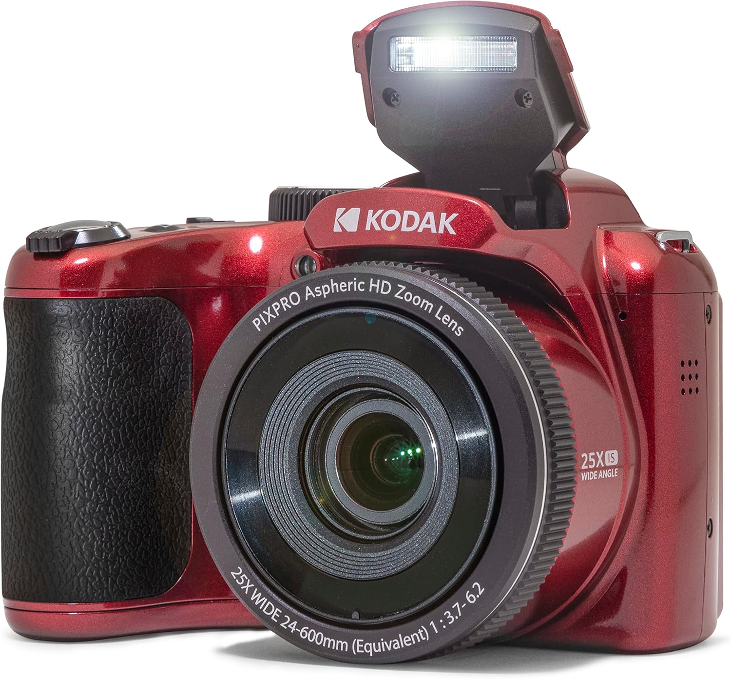 Kodak PIXPRO AZ255-RD 16MP Digital Camera 25X Optical Zoom 24mm Wide Angle Lens Optical Image Stabilization 1080P Full HD Video 3