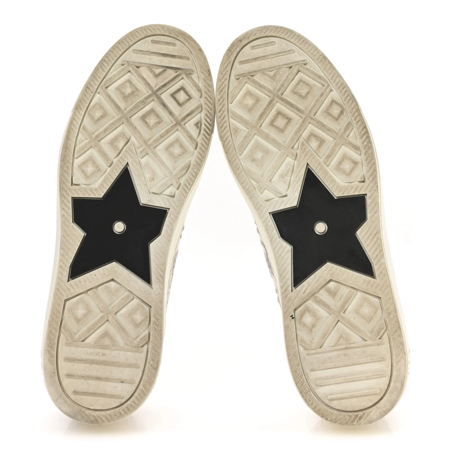Canvas Oblique Walk'N'Dior Low Top Sneakers 36.5 Grey Stone