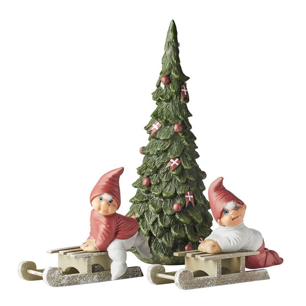 Carl & Joanne nisser med juletre 16 cm