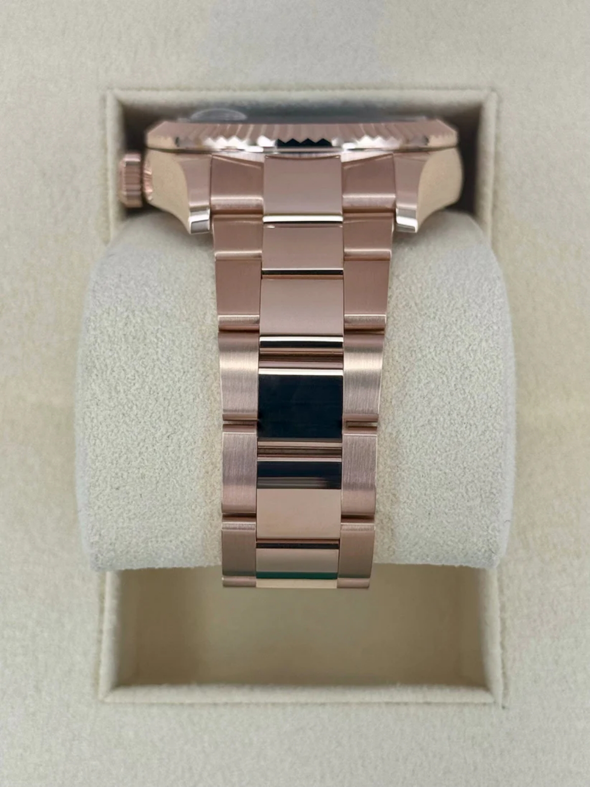 [Super Clone]RLX  Sky-Dweller 42mm Rose Gold Blue Dial Oyster - 336935