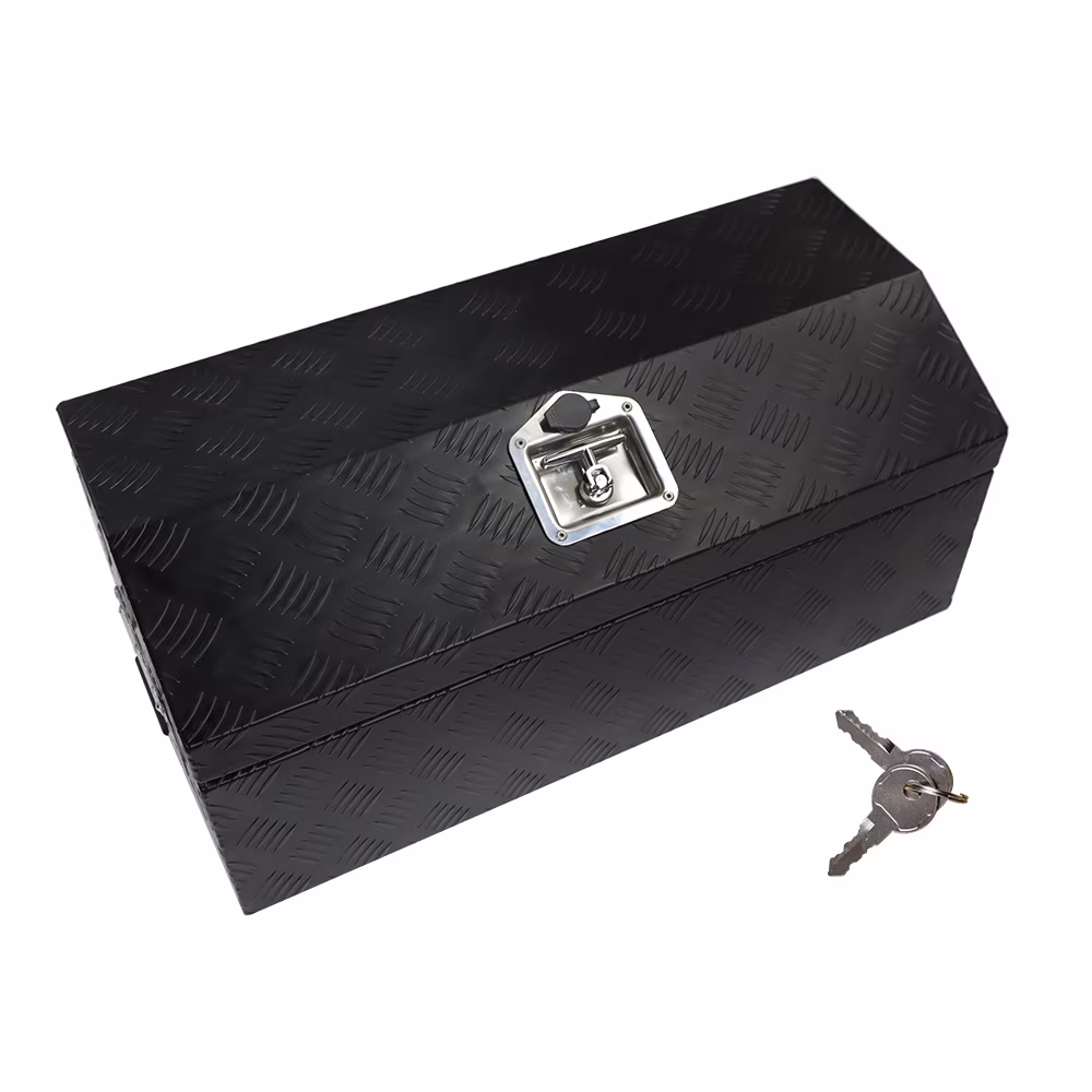 Genrics 30 x 13 x13 Black Aluminum Underbody Tool Box for Truck Pickup RV Trailer ATV