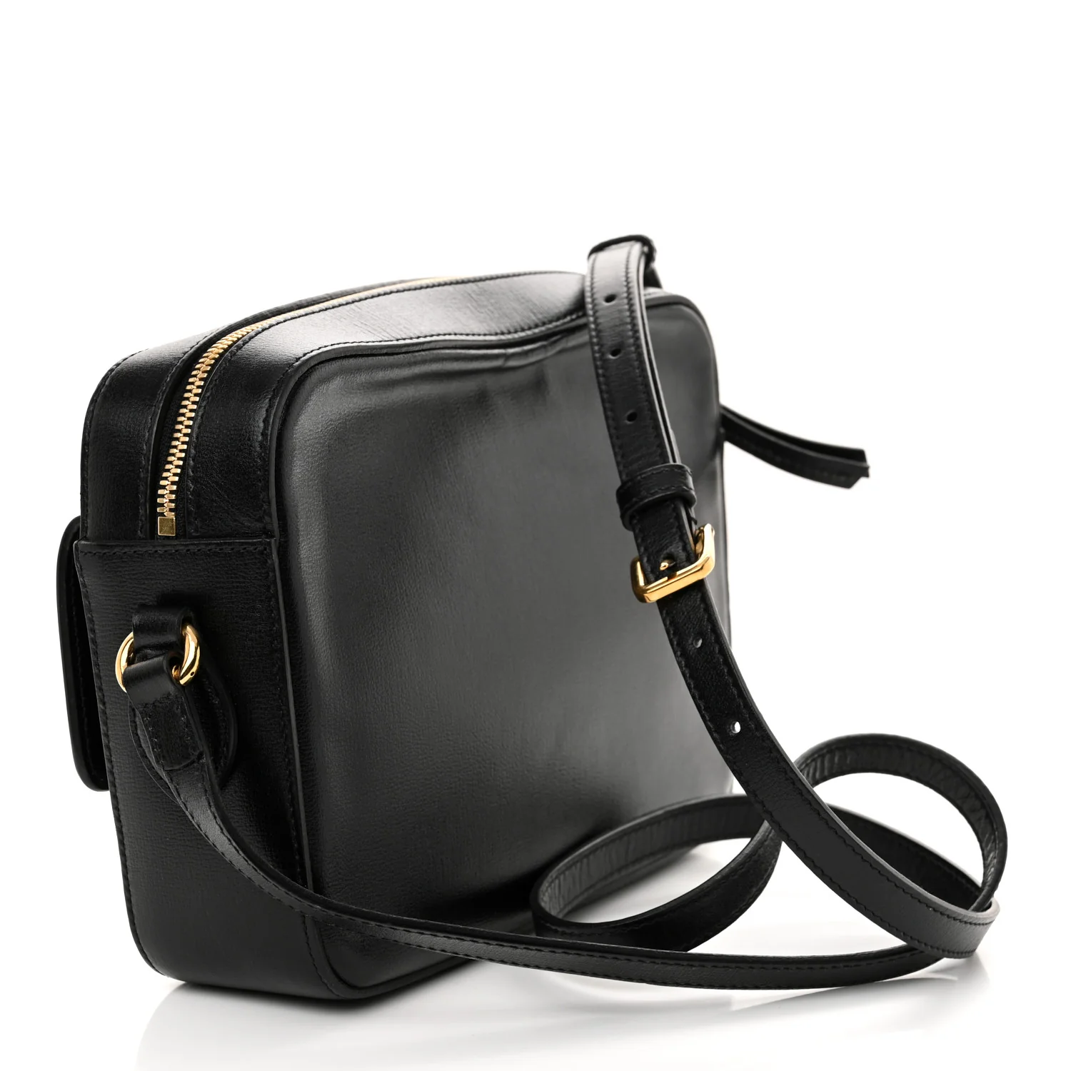 Textured Calfskin Small Horsebit 1955 Shoulder Bag Black