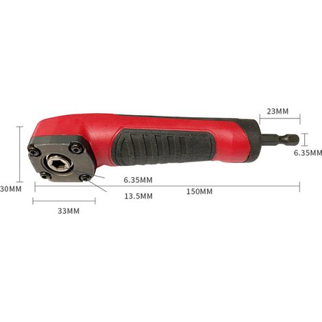 Outil de perçage électrique d'angle, tournevis pneumatique électrique manuel, outil de tournage adapté aux espaces restreints — vue 2