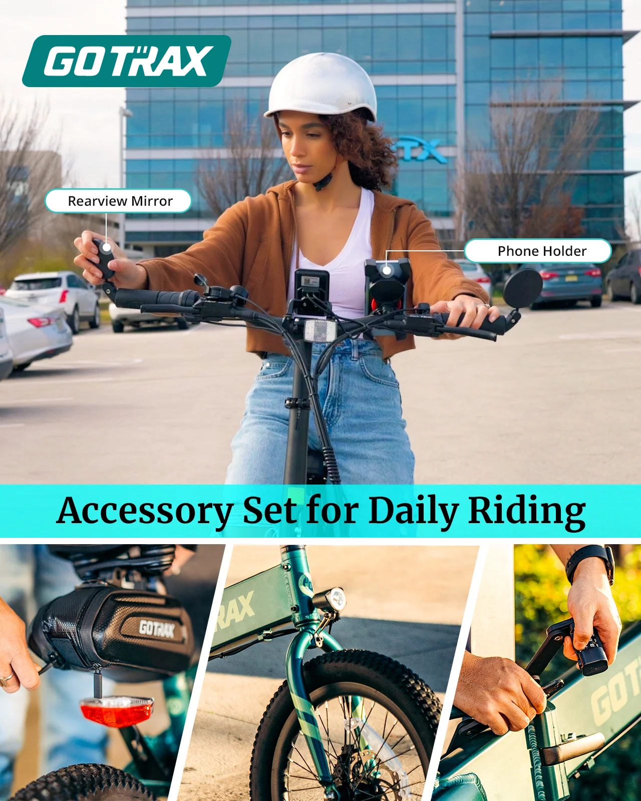 F1V2 20" Adult Folding Electric Bike, 50 Mile Long Range, 48V 10.4Ah Battery, 20MPH Speed, Compact Portable, Black(BLACK) - Image 8