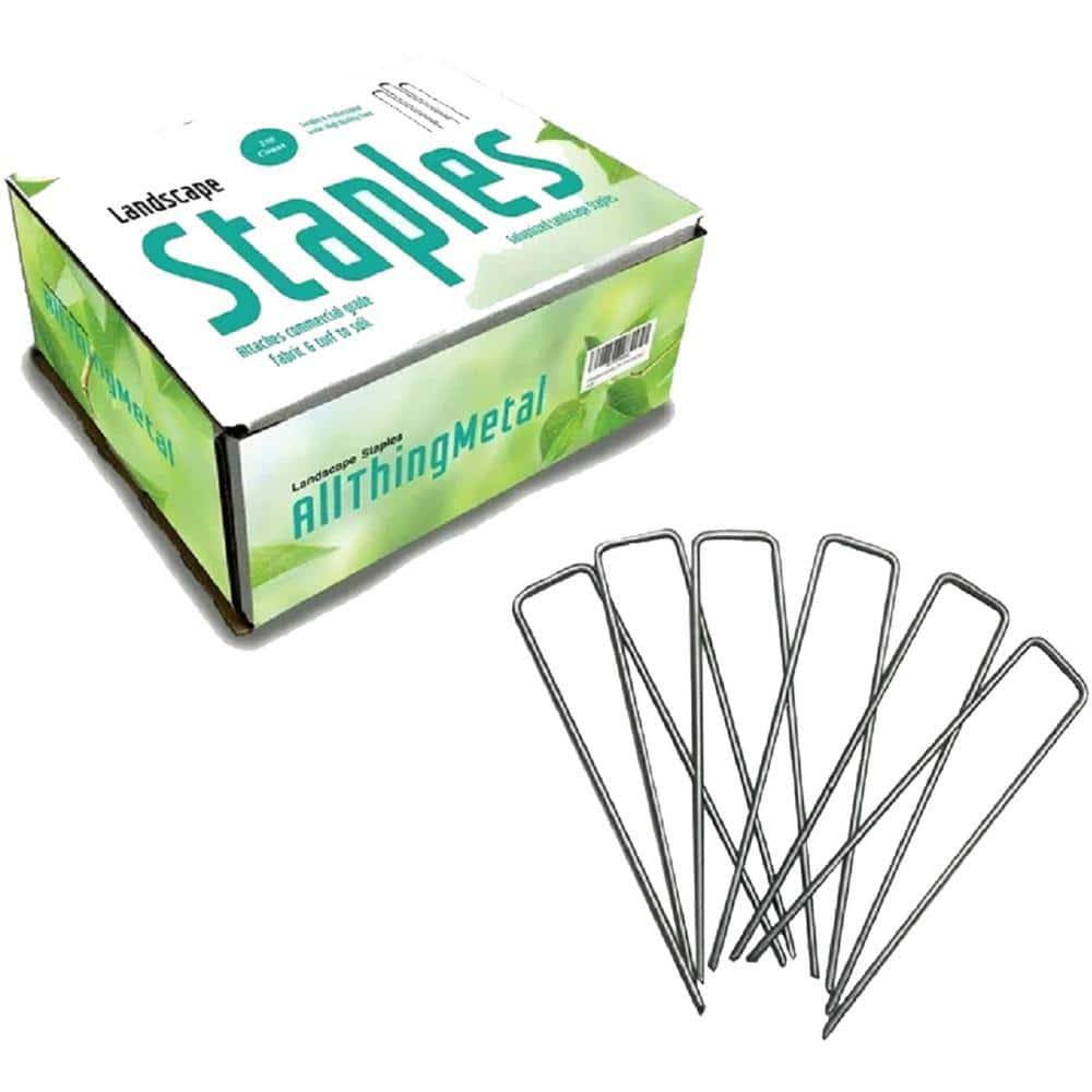 Ashman Galvanized Garden Stakes Landscape Fabric Staples: (250-Pack) 6 in. Sod and Fence Stake: Sturdy Rust-Resistant