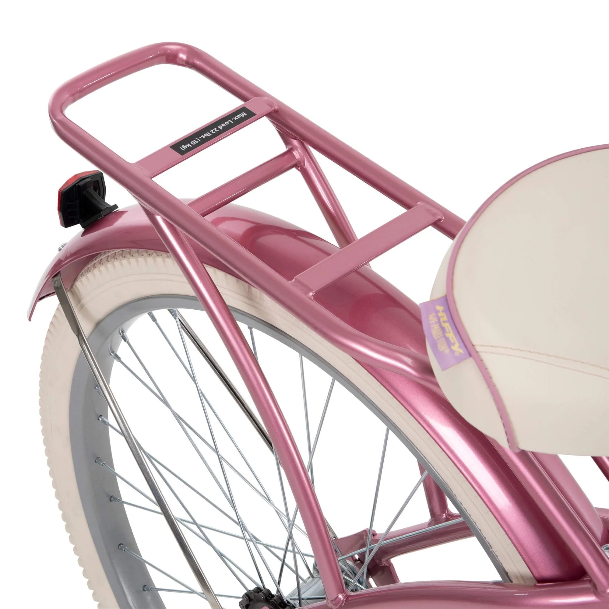 26 In Nel Lusso Women's Beach Cruiser Bike, Pink Taffeta Image 9