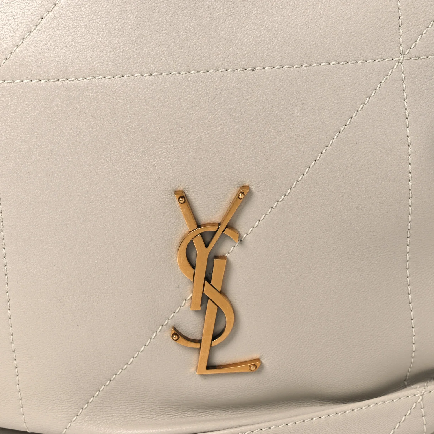 Lambskin Matelasse Monogram Medium Jamie 4.3 Pochon Blanc Vintage