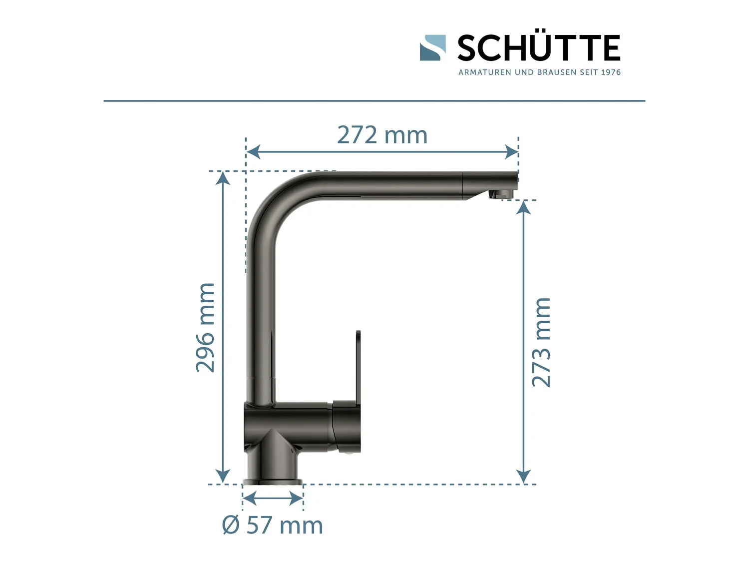 Schtte Mitigeur robinet de cuisine RIO, avec bec rtractable