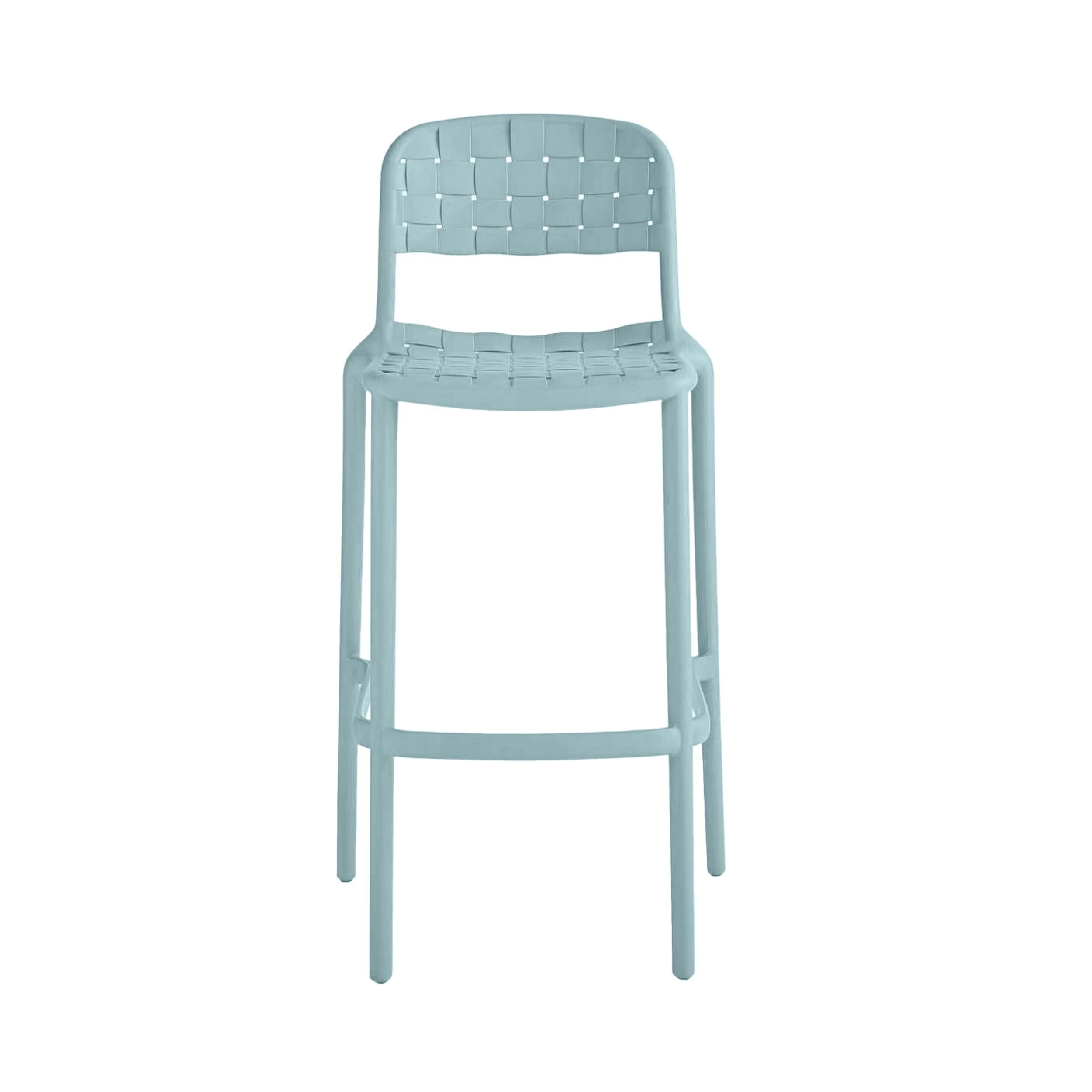 Em Weave Bar Stool Steely Green