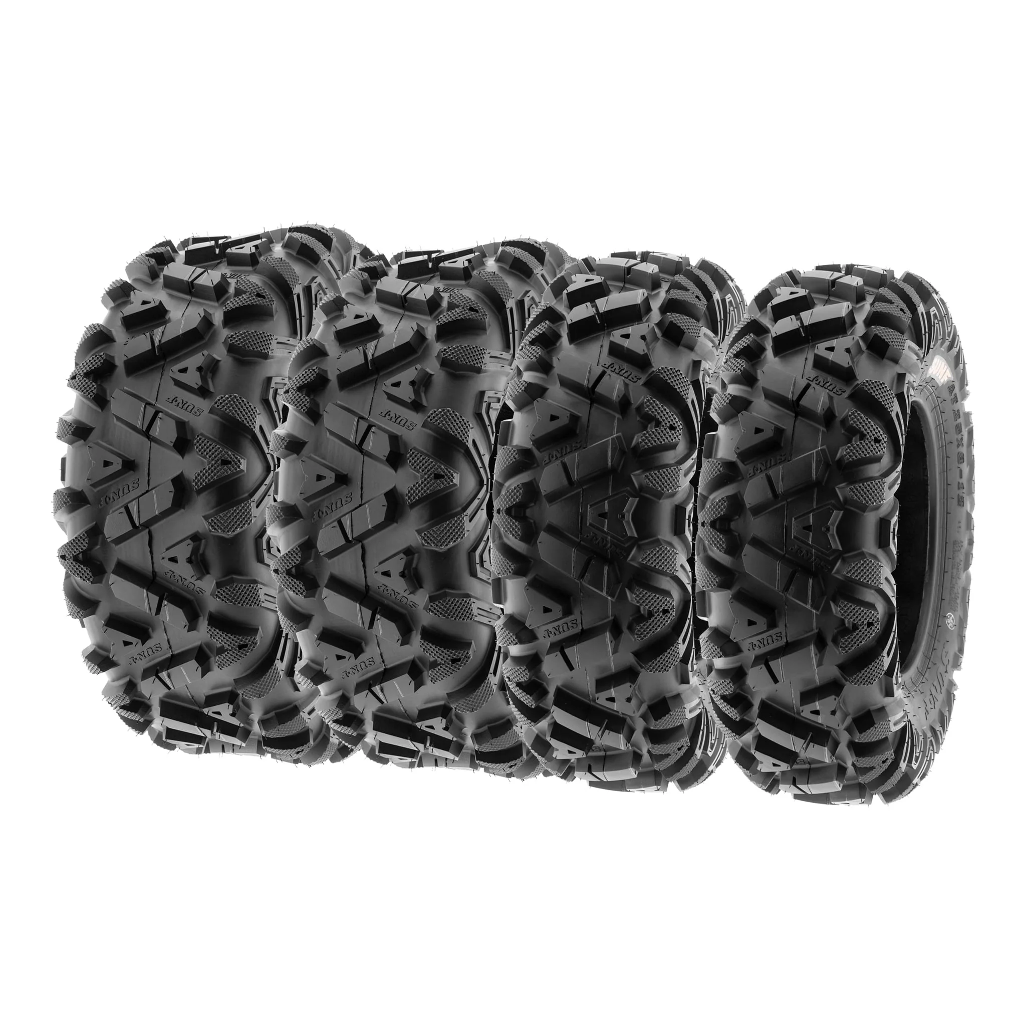 Sunf All-Terrain ATV UTV Tires 24x8 - 12 & 25x11 - 10 6 PR A033 (Complete Full Set of 4)