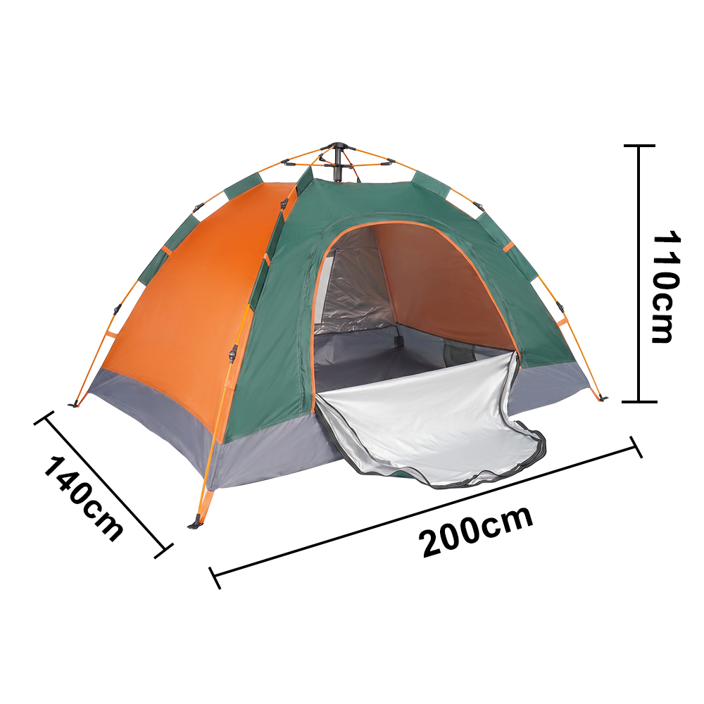 Outdoor Automatic Instant Pop Camping Tent for 2-4 Person 1-Min Setup Waterproof Polyester Four-Season Lightweight UV Protection