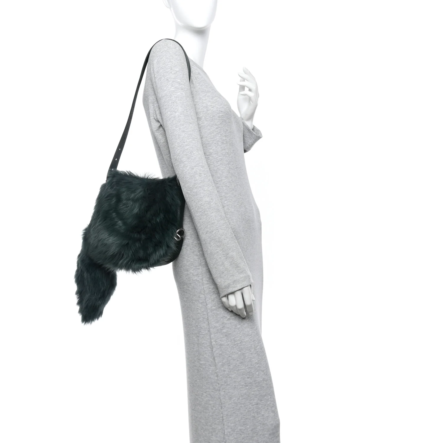 Shearling Small Knight Crossbody Bag Vine
