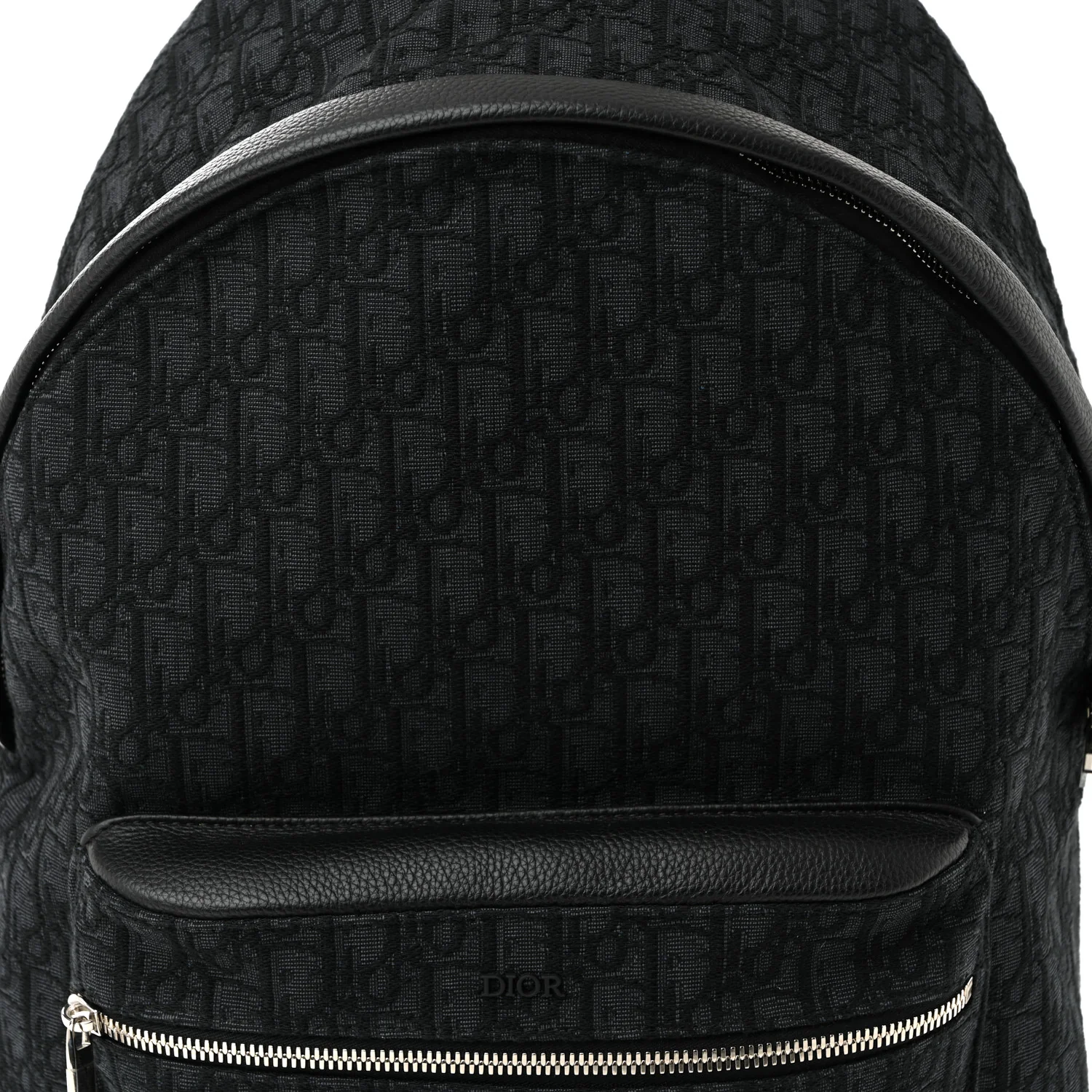 Oblique Calfskin Rider Backpack Black