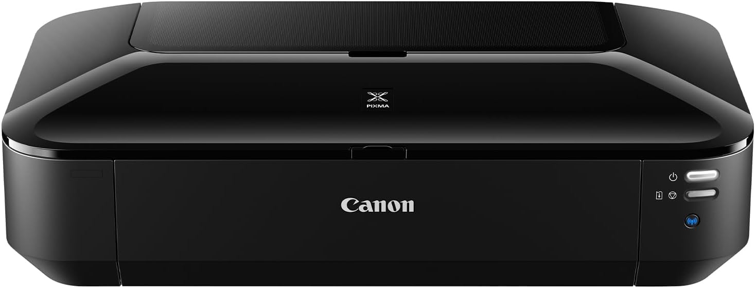 Canon PIXMA iX6850 Drucker Farbtintenstrahl Multifunktionsgerät DIN A3+ (Bürodrucker, Fotodruck, Textdruck, 9.600 x 2.400 DPI, WiFi, WLAN, USB, 5 Separate Tinten, Direktdruck, Print App) schwarz