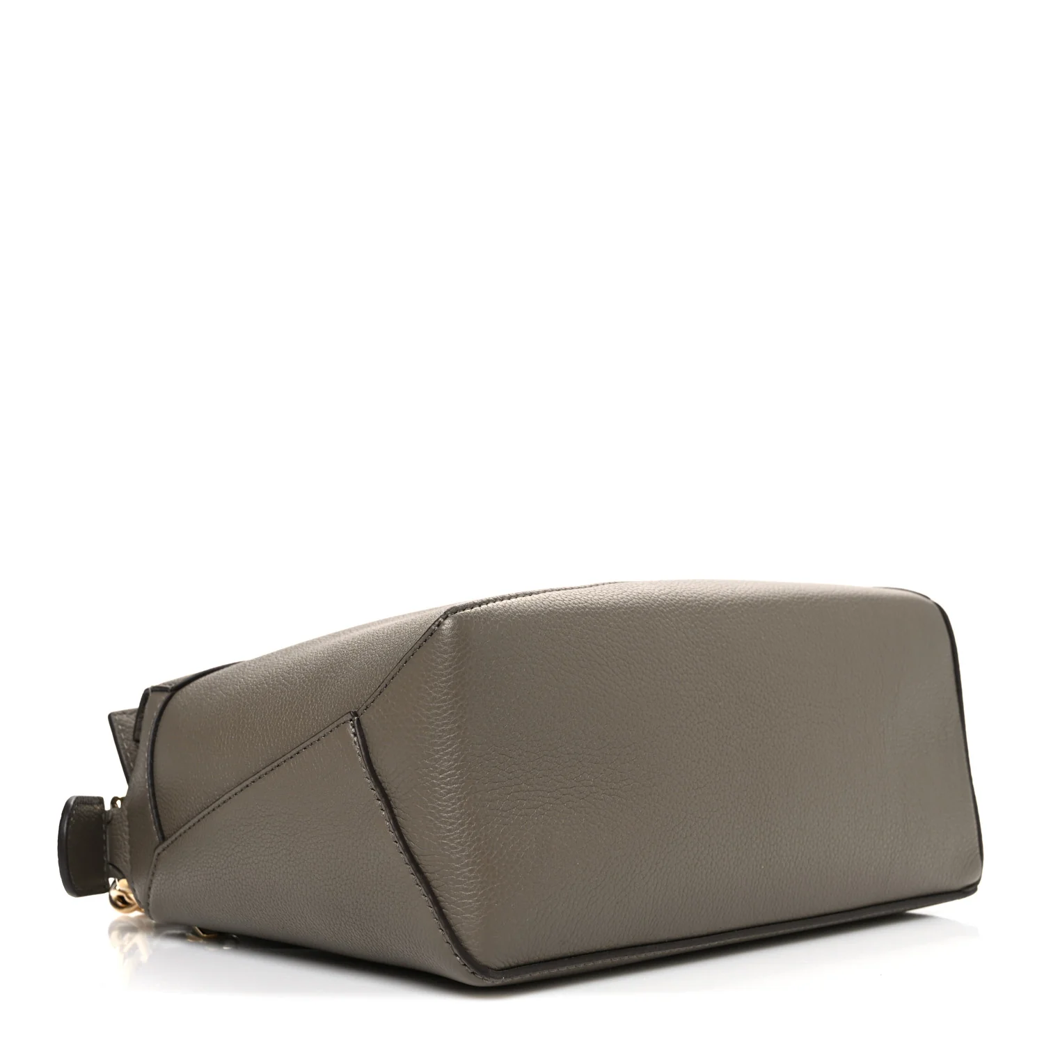 Soft Grained Small Puzzle Edge Bag Taupe