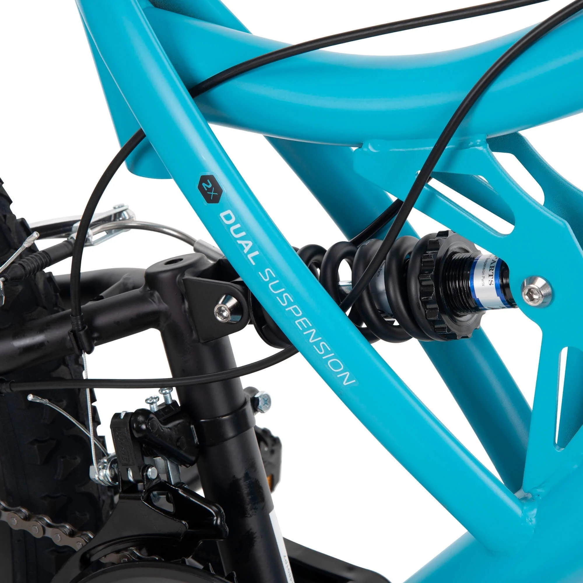 Huffy 24" Trail Runner Girls Full Suspension Mountain Bikes, Teal Blue Image 7