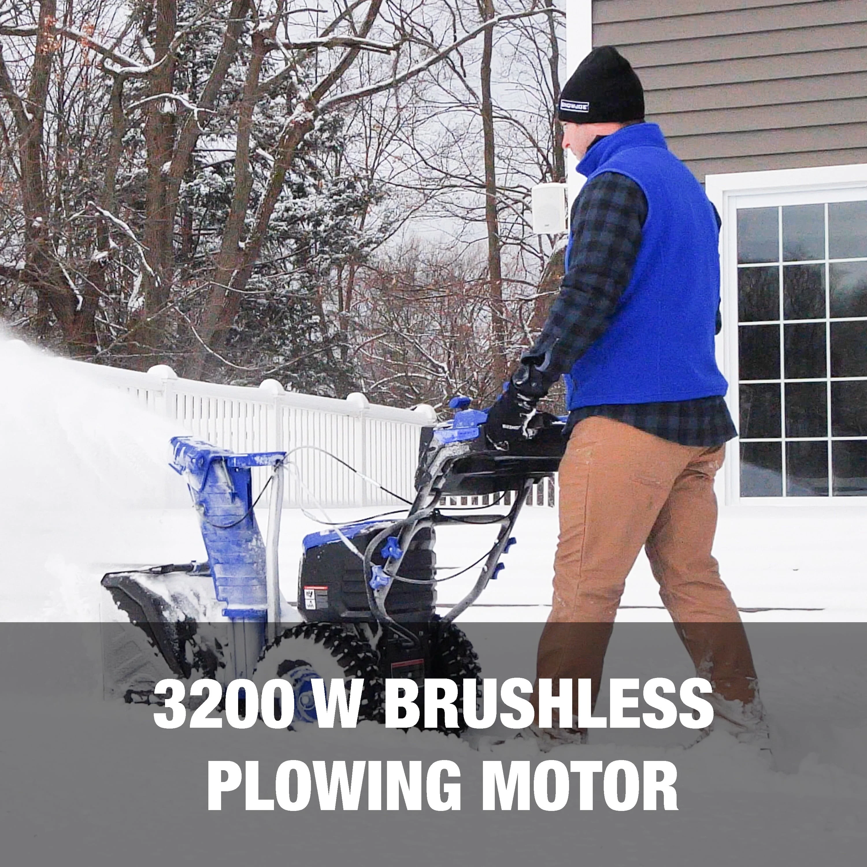 96V 24" Cordless Self Propelled Dual Stage Snow Blower, 4 x 12 Ah Batteries 2 x Chargers Image 9