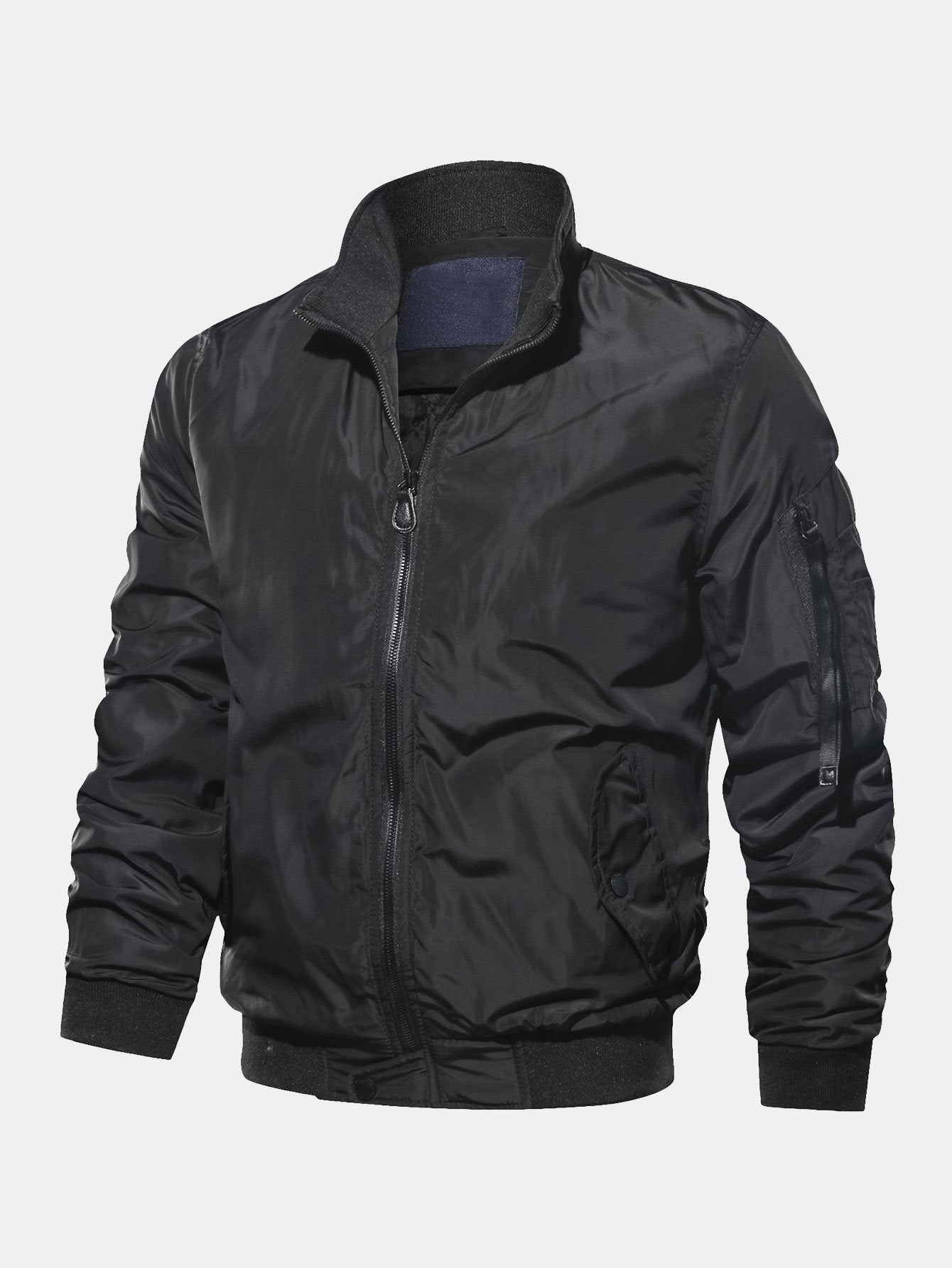 Veste bomber matelassée à col montant