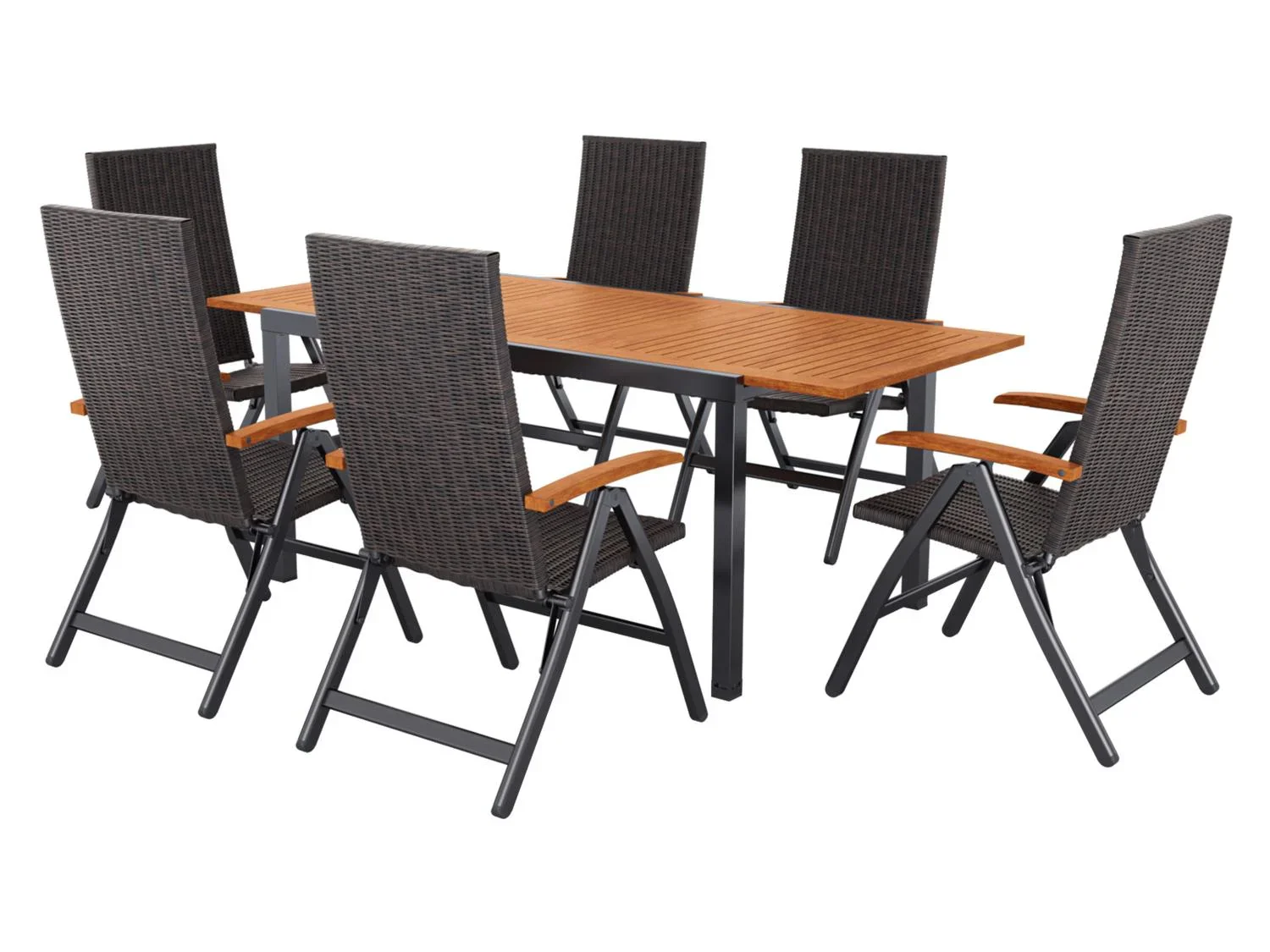 LIVARNO Table de jardin + Lot de 6 fauteuils Valencia