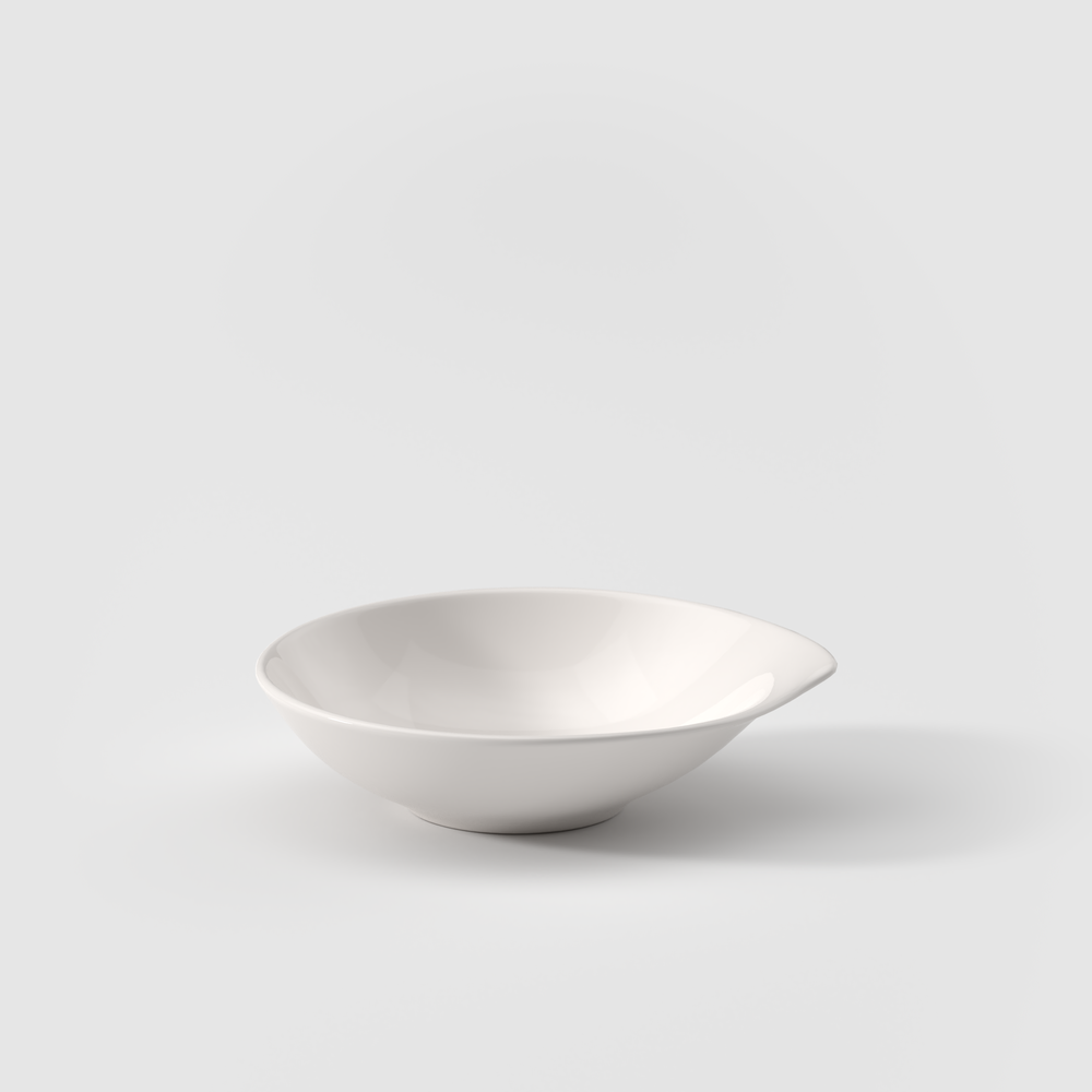 Flow Cereal bowl - White, 8.5 oz, Premium Porcelain