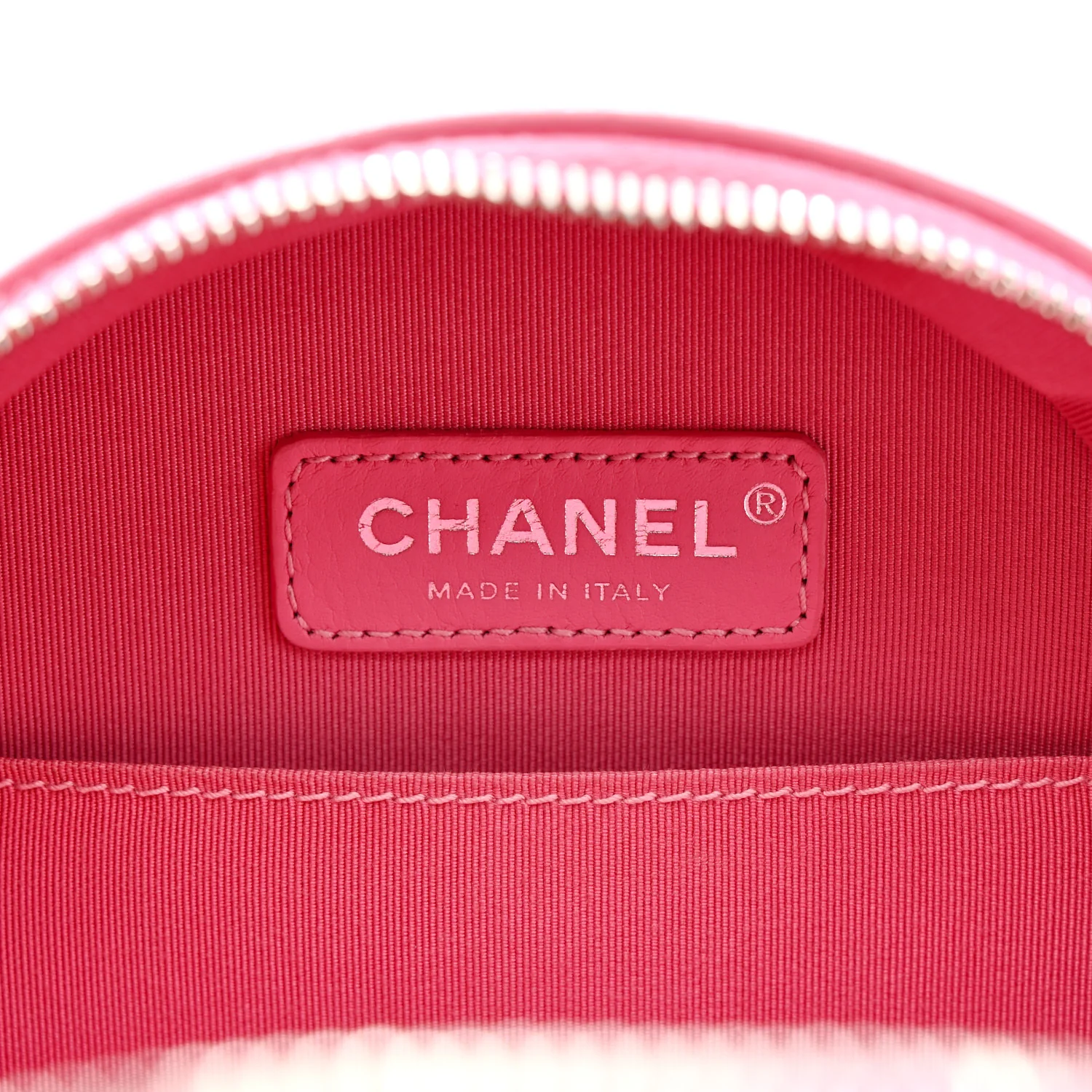 Patent Round As Earth Evening Bag Pink