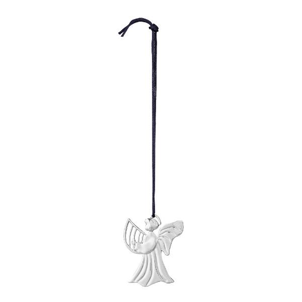 Karen Blixen harpe engel H7 cm forsølvet