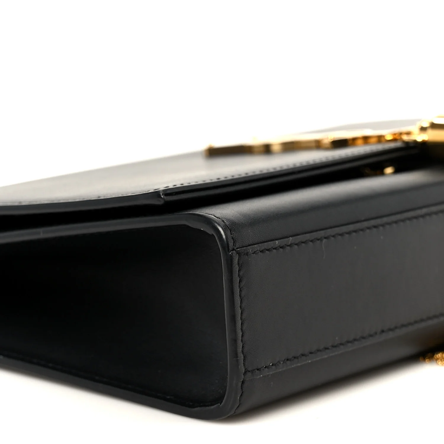 Smooth Calfskin Medium Classic Monogram Kate Tassel Satchel Black