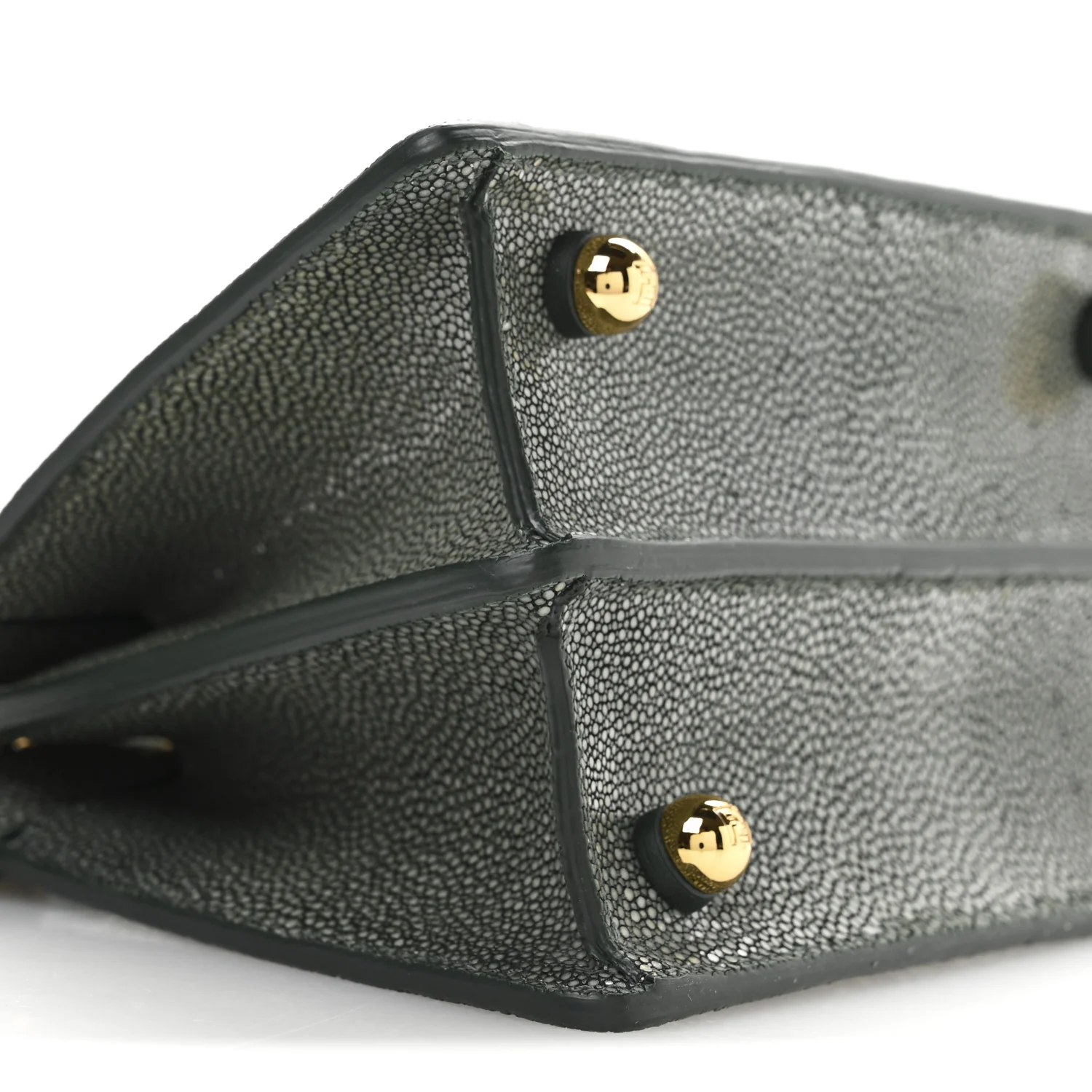 Stingray Shiny Nappa Petite Peekaboo I SEE U Satchel Verde Inglese