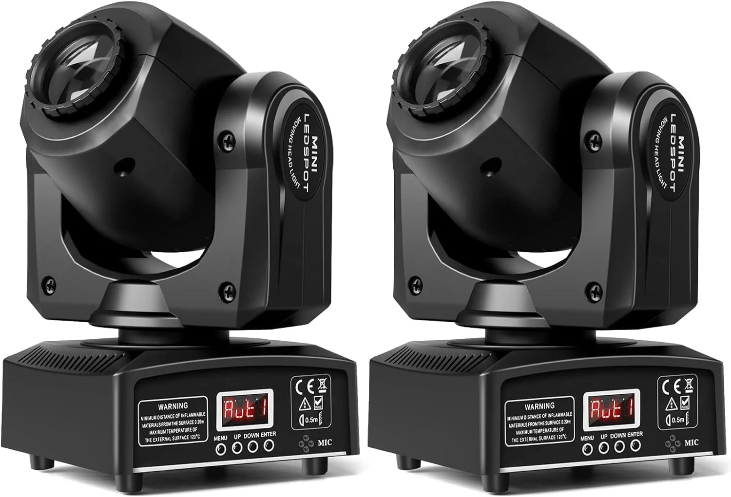 Stage Lights Moving Head Lights 8 Gobos 8 Colors 11 Channels 25W Spotlights DMX 512 with Sound Activated for Wedding DJ Party Stage Lighting 2PCS