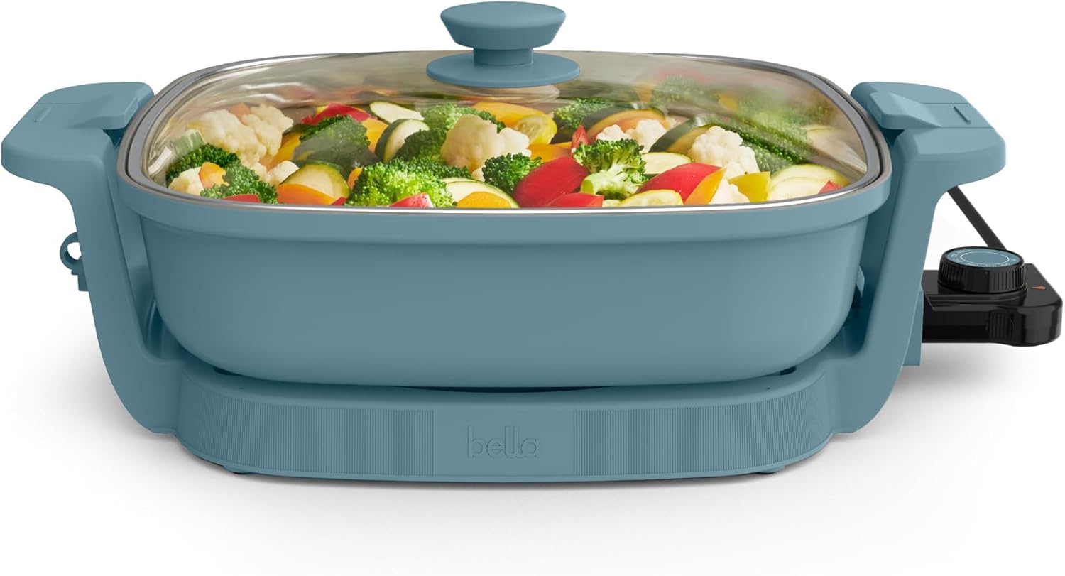 bella Fits-Anywhere™ SAUTE Make & Take Skillet, Non-Toxic, Ceramic, Oatmilk