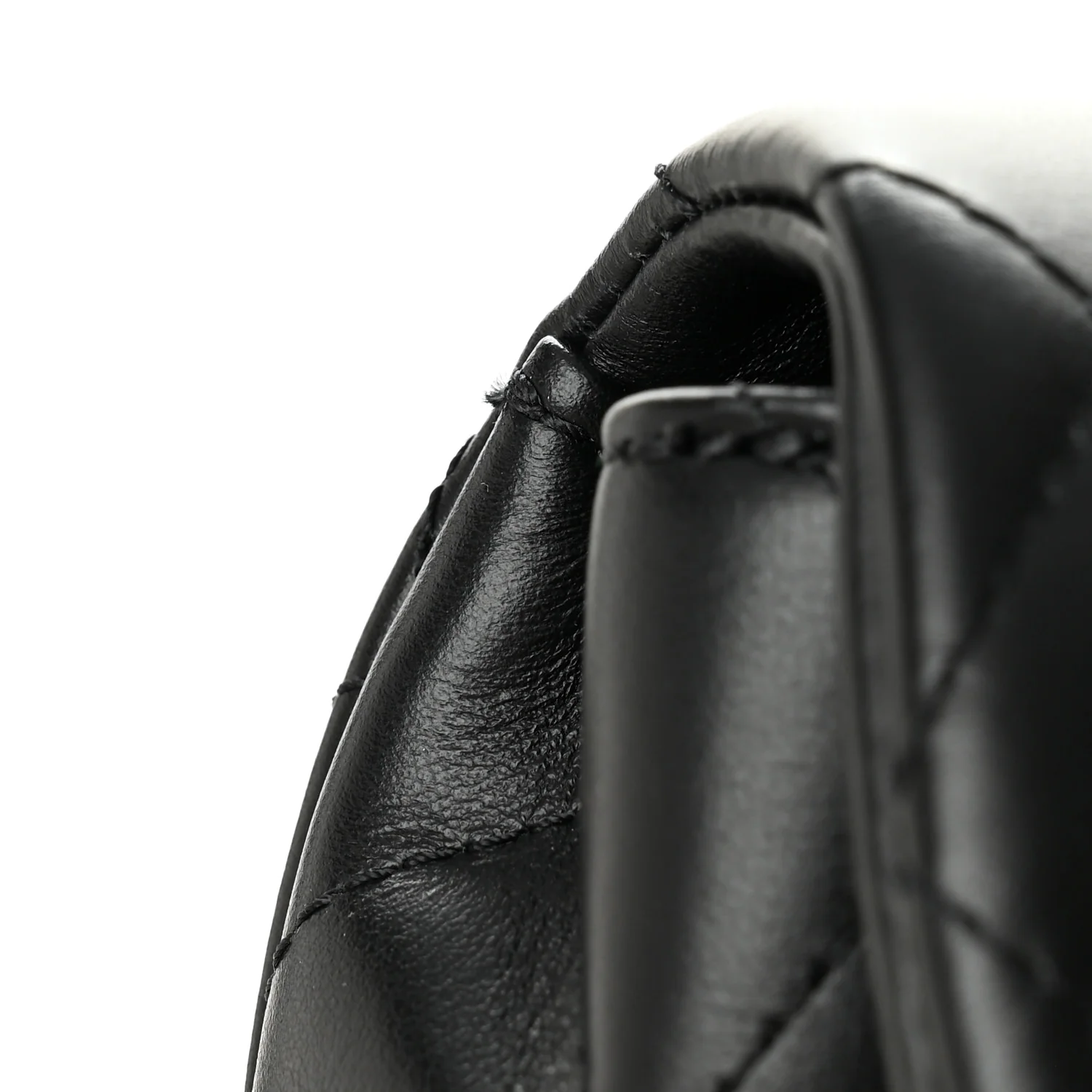 Calfskin Quilted CC Uniform Flap Belt Bag Black