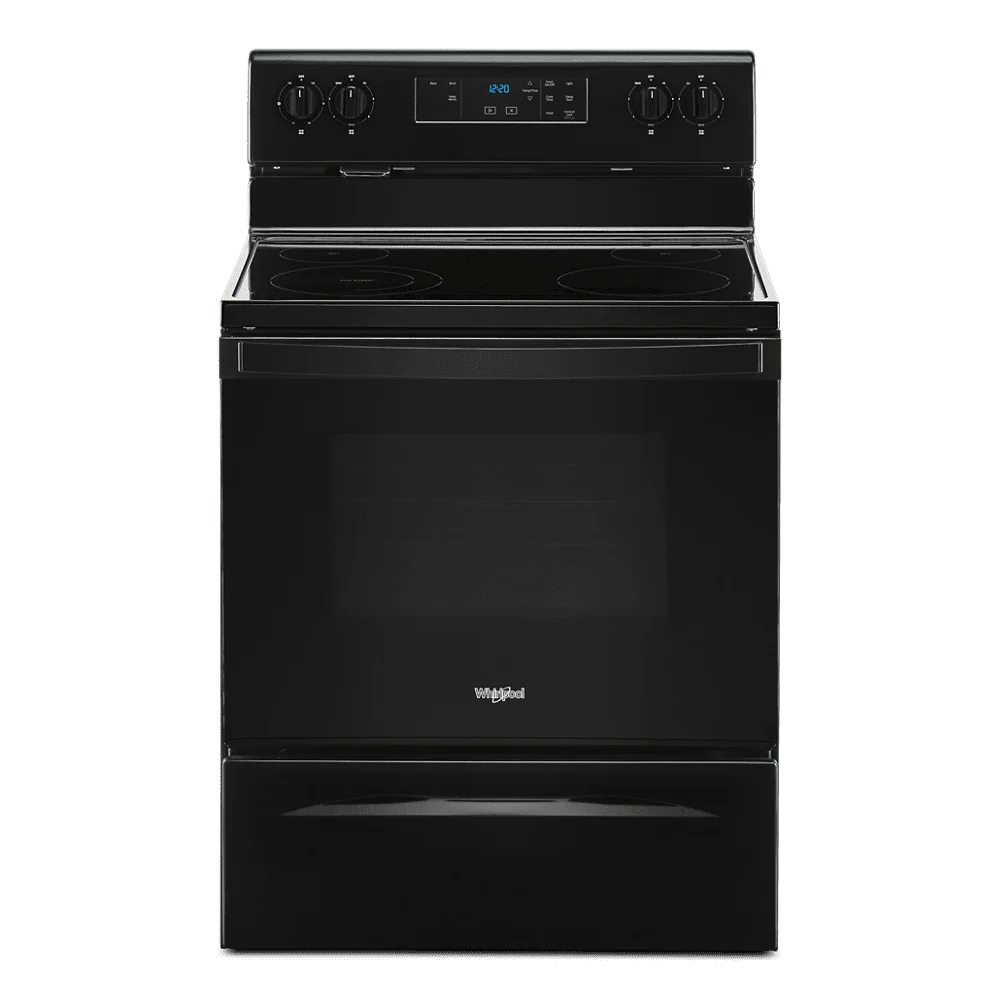 Whirlpool 30 In. 5.3 Cu. Ft. 4 - Burner Electric Range in Black with Storage Drawer