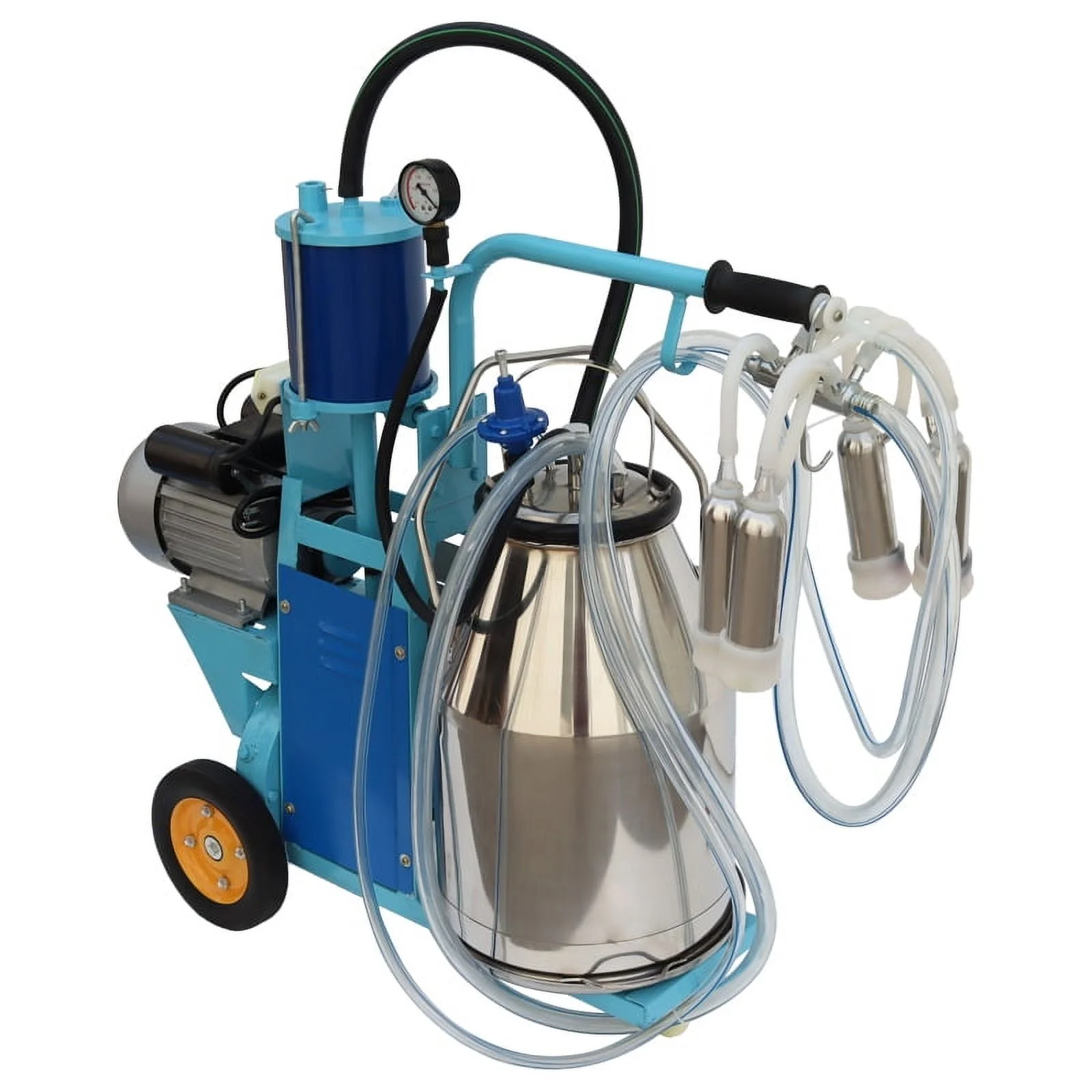 Cow and Goat Electric Milker Piston Milking Machine with 25kg 304 Stainless Steel Bucket for Cows and Sheep Image 3